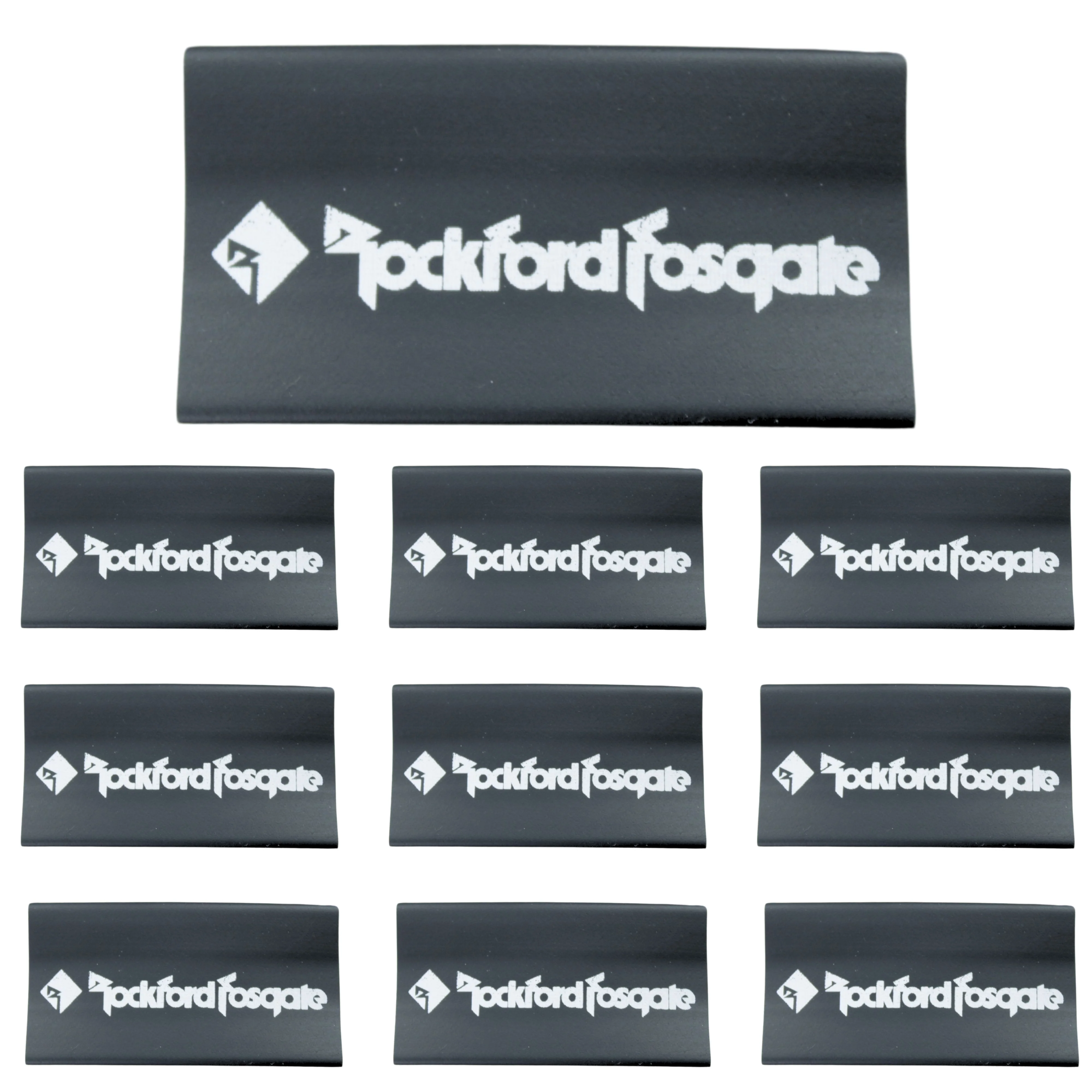 0 Gauge 3:1 Heat Shrink with Rockford Fosgate Logo 10 Pack Black - Image 2