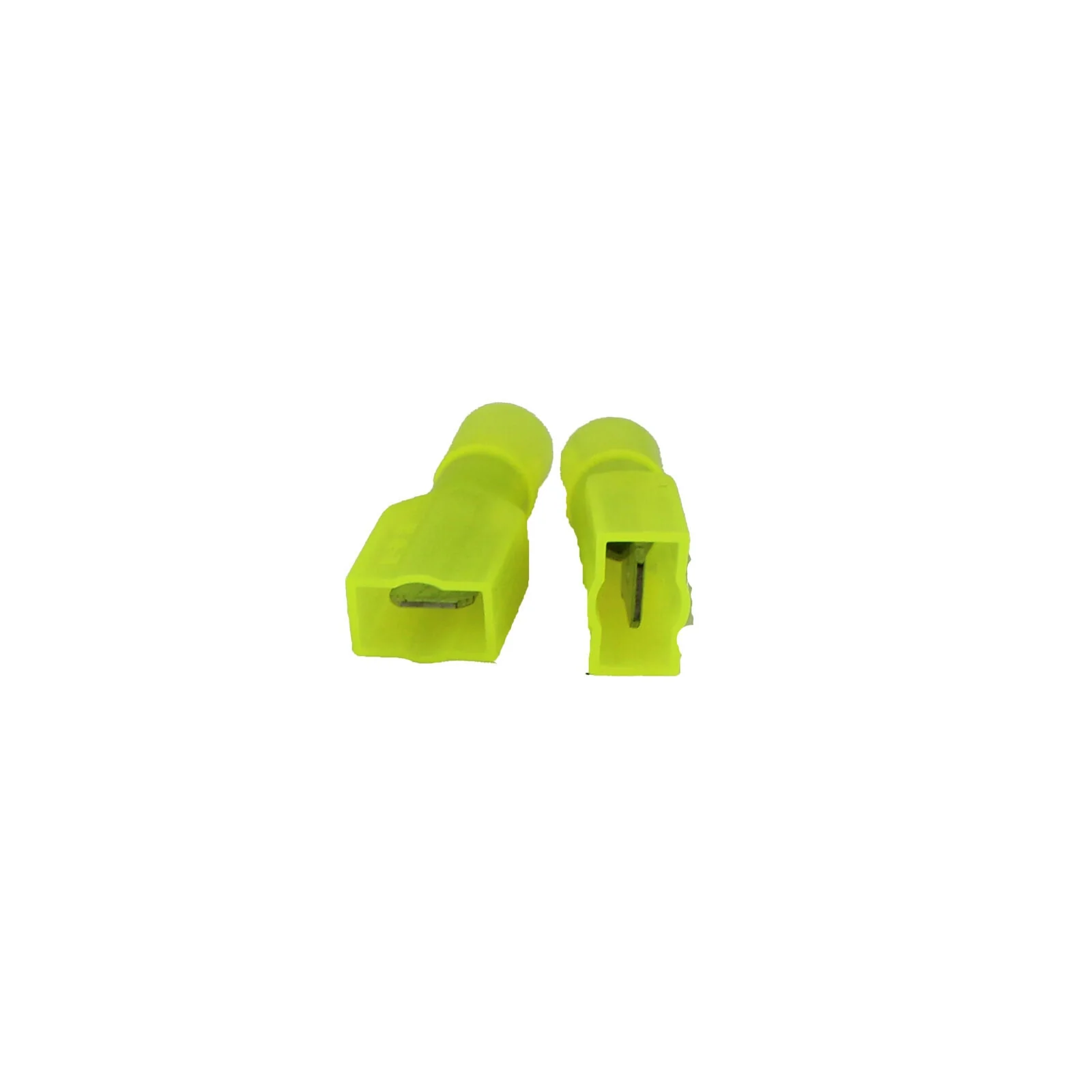 Install Bay 100pcs 10-12 AWG Male Insulated Nylon Quick Disconnect Yellow - Image 2