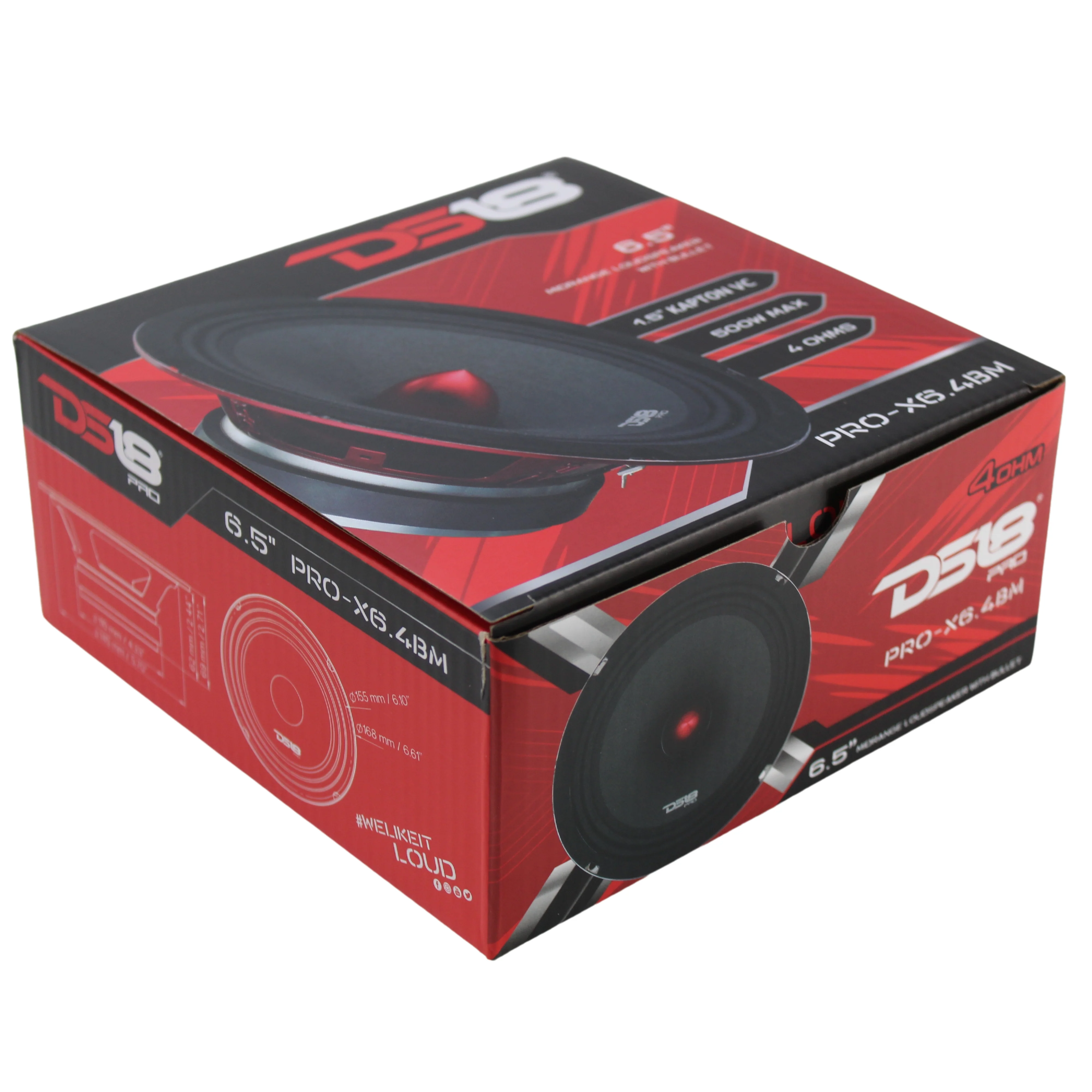 DS18 6.5" Midrange Loudspeaker 500 Watts 4 Ohm /w Bullet PRO-X6.4BM - Image 7