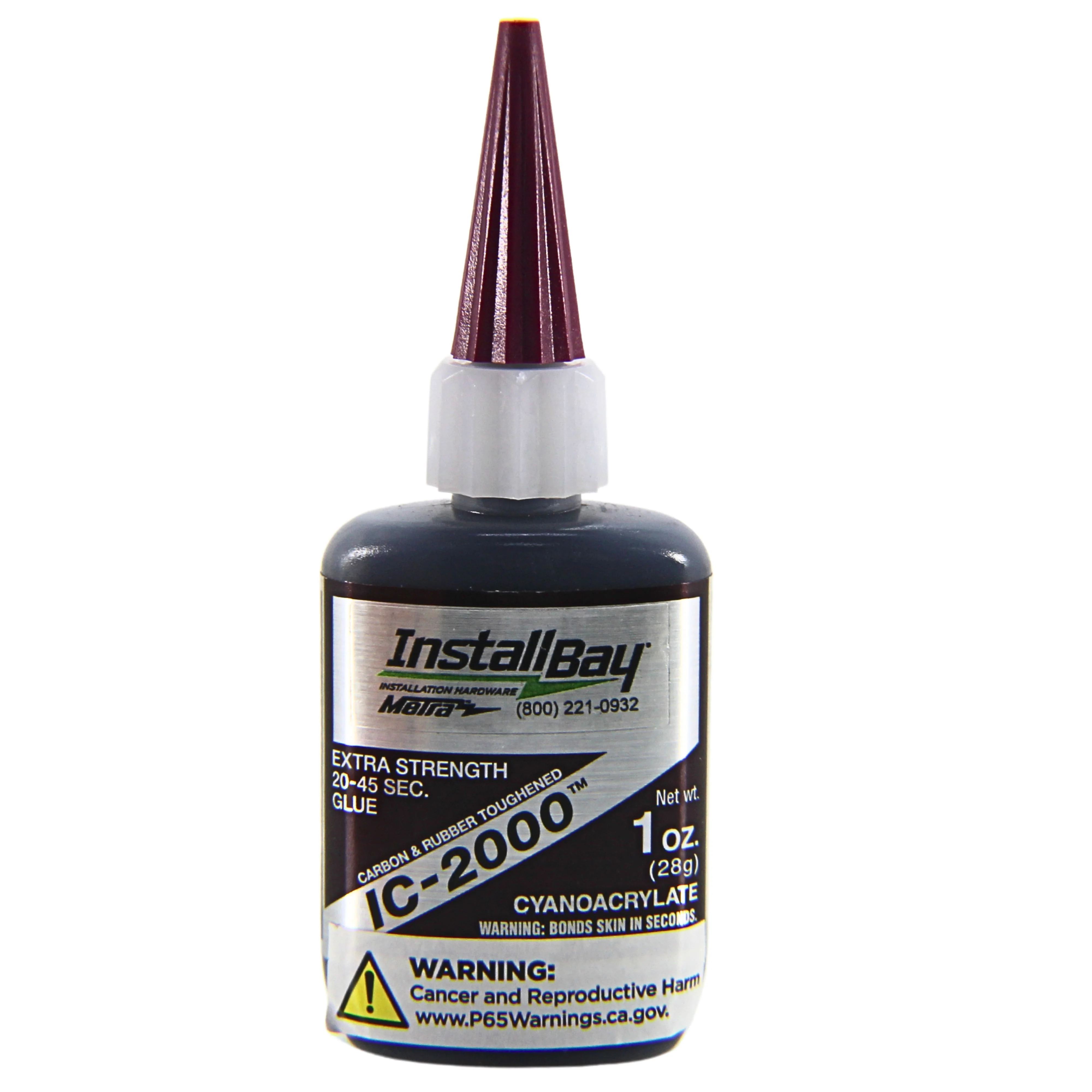 20-45 Sec 1 oz Rubber-Toughened CA Glue Adhesive Black Metra IC-2000 - Image 2