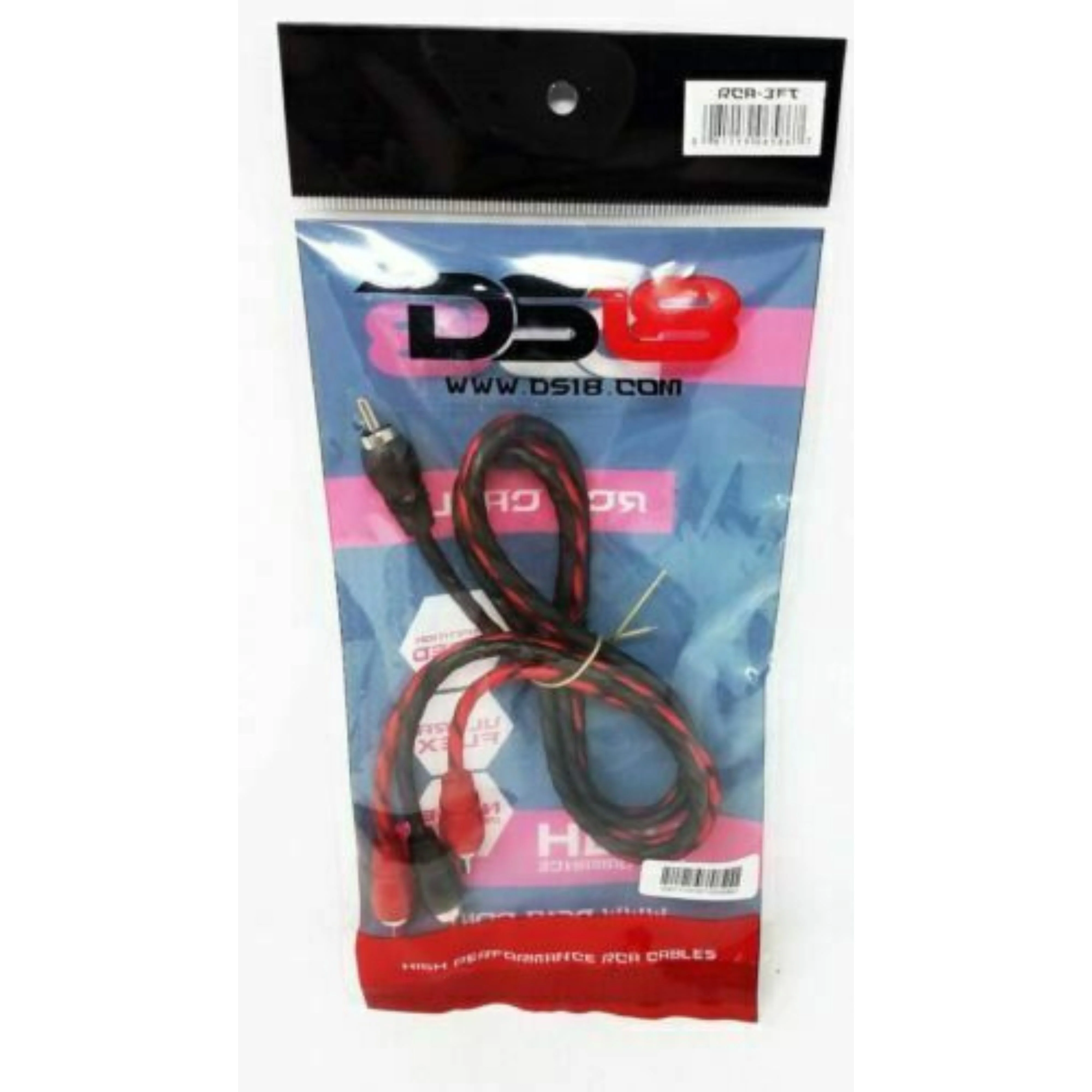 DS18 3 Foot 2 Channel Shielded Twisted RCA Audio Cable Amp Cables RCA3FT - Image 3