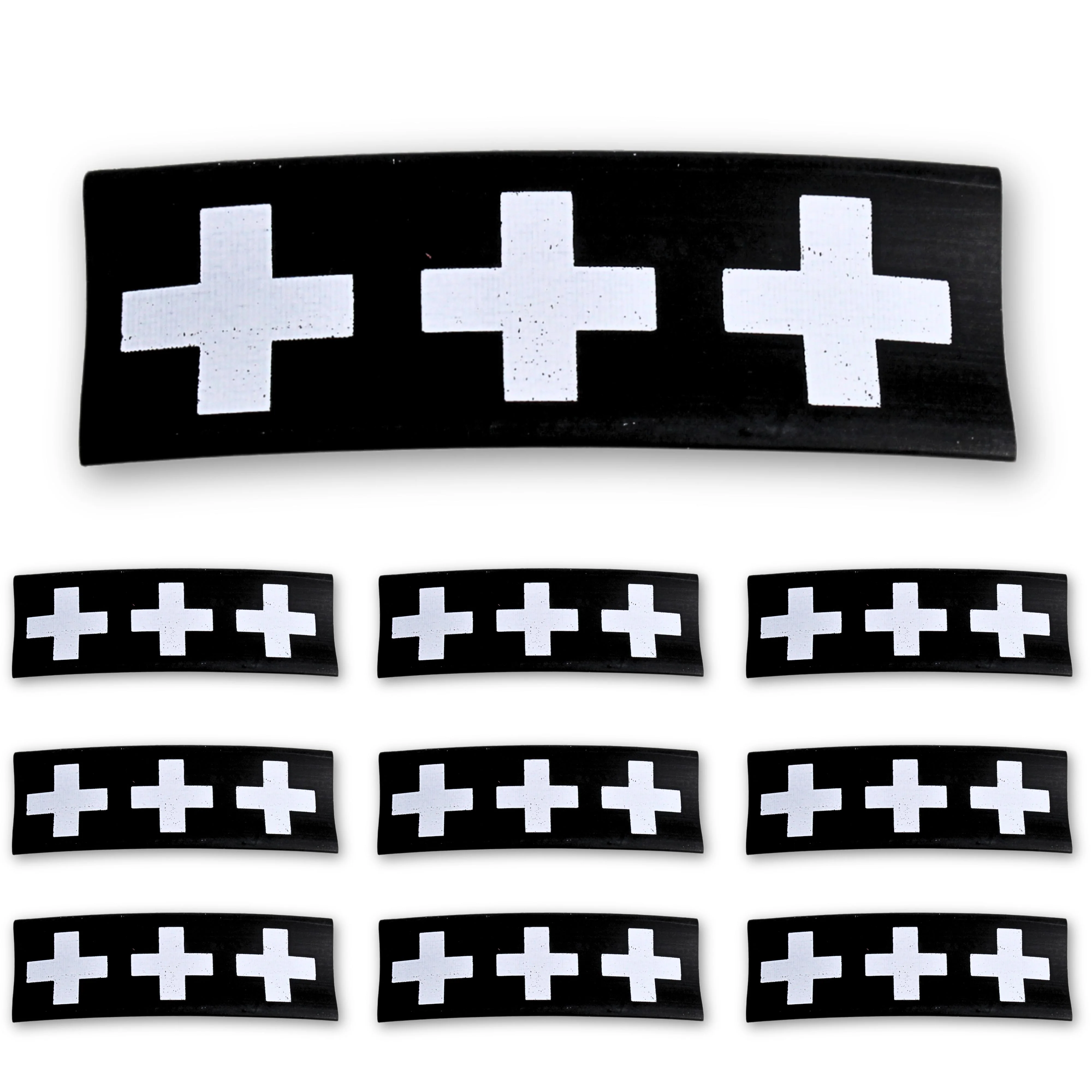 4 Gauge 3:1 Heat Shrink with Positive/Plus Logo 10 Pack Black - Image 2