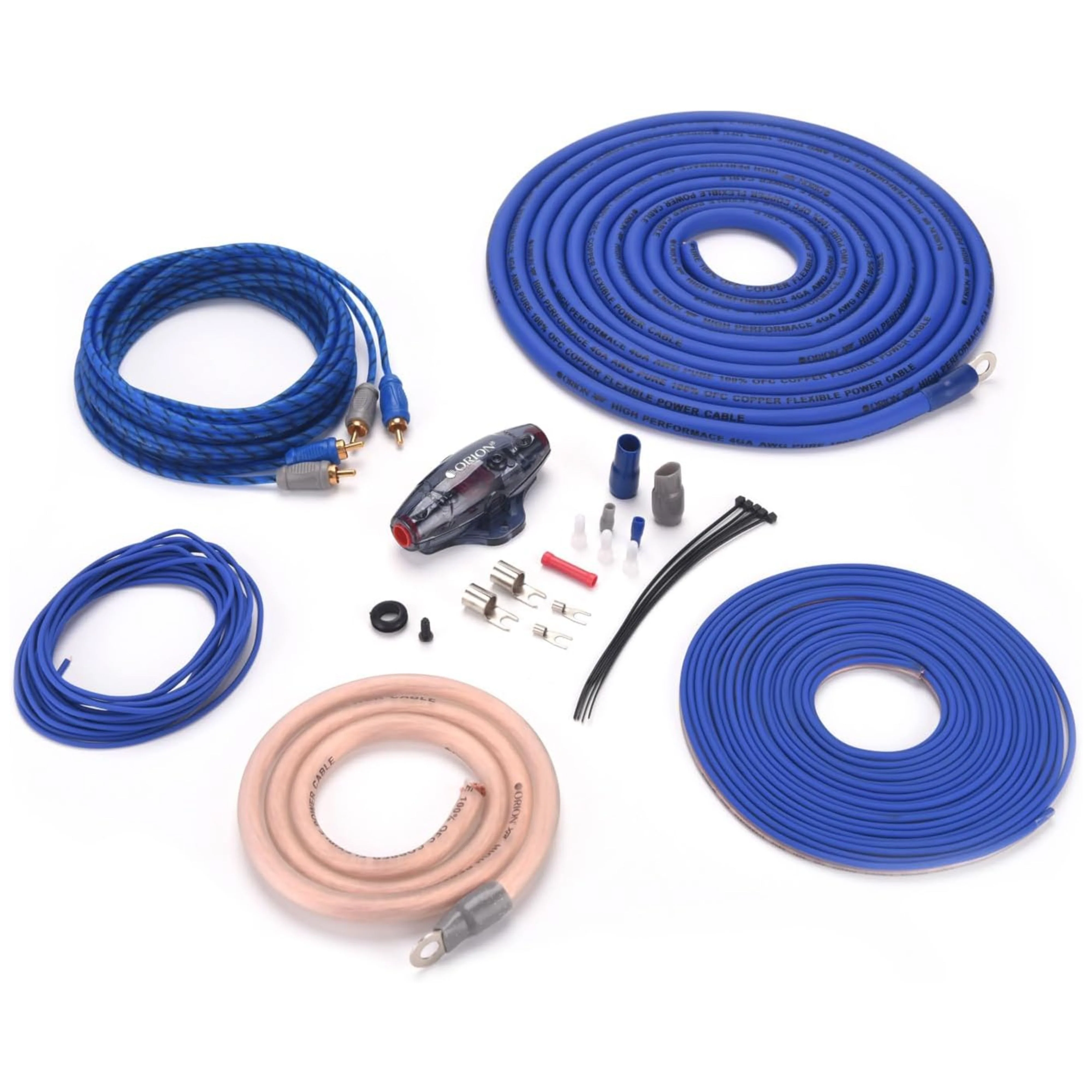 4 Gauge Blue 100% OFC Flexible Complete Amplifier Wire Kit Orion XTR Series - Image 2