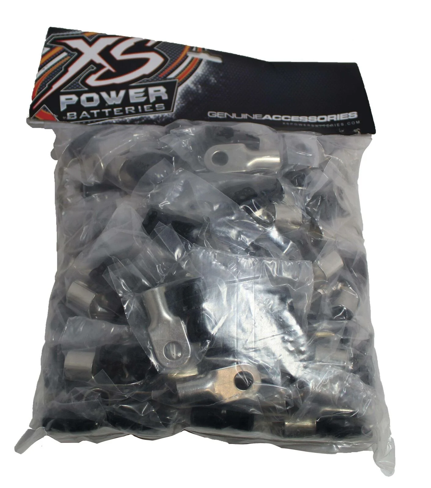 XS Power 5pk, Black 4 AWG 8.5MM Ring Terminals Nickel Plated XS-RT4S-BK - Image 3