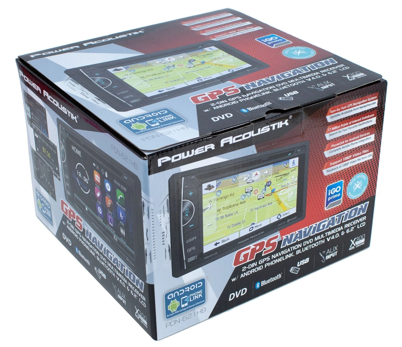 Power Acoustik 6.2" Head Unit Bluetooth Radio 2Din Touch Screen MHL PDN-621HB - Image 6