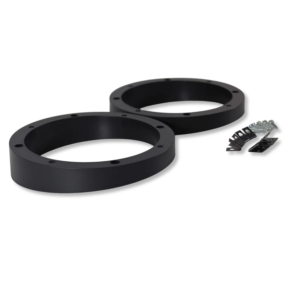 6.5" Beveled Speaker Spacer Rings 1.5" Depth With Slope Audiopipe RING-PVC-BVL-6 - Image 3