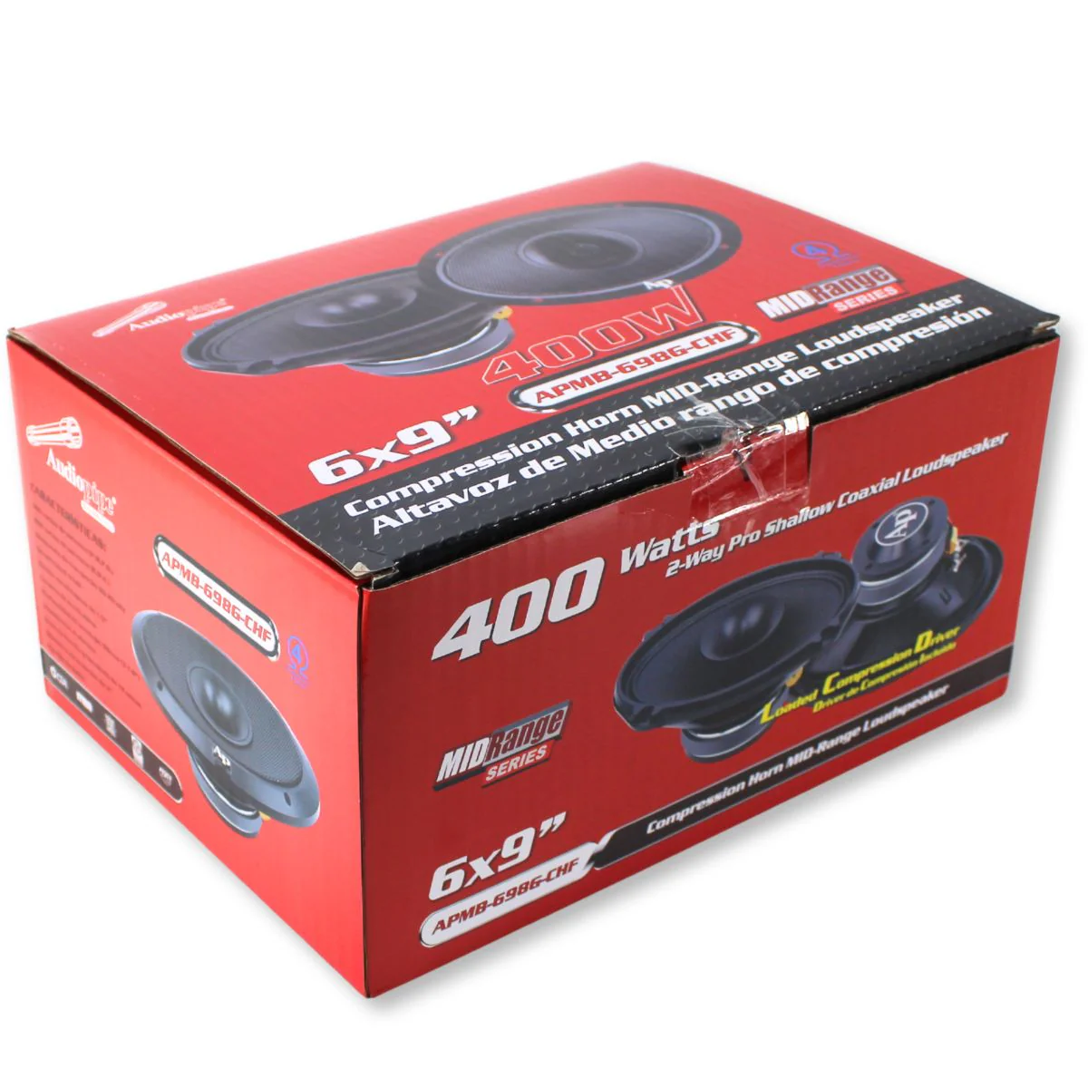 6x9" 150W RMS 4-Ohm NEO Hybrid Coaxial Loudspeaker Pair W/1" Tweeter APMB-CX690 - Image 9