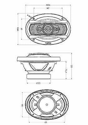 Pair of DS18 6x9" Car Audio Speakers 520W 4 Ohm Coaxial Speakers SLC-N69X - Image 4