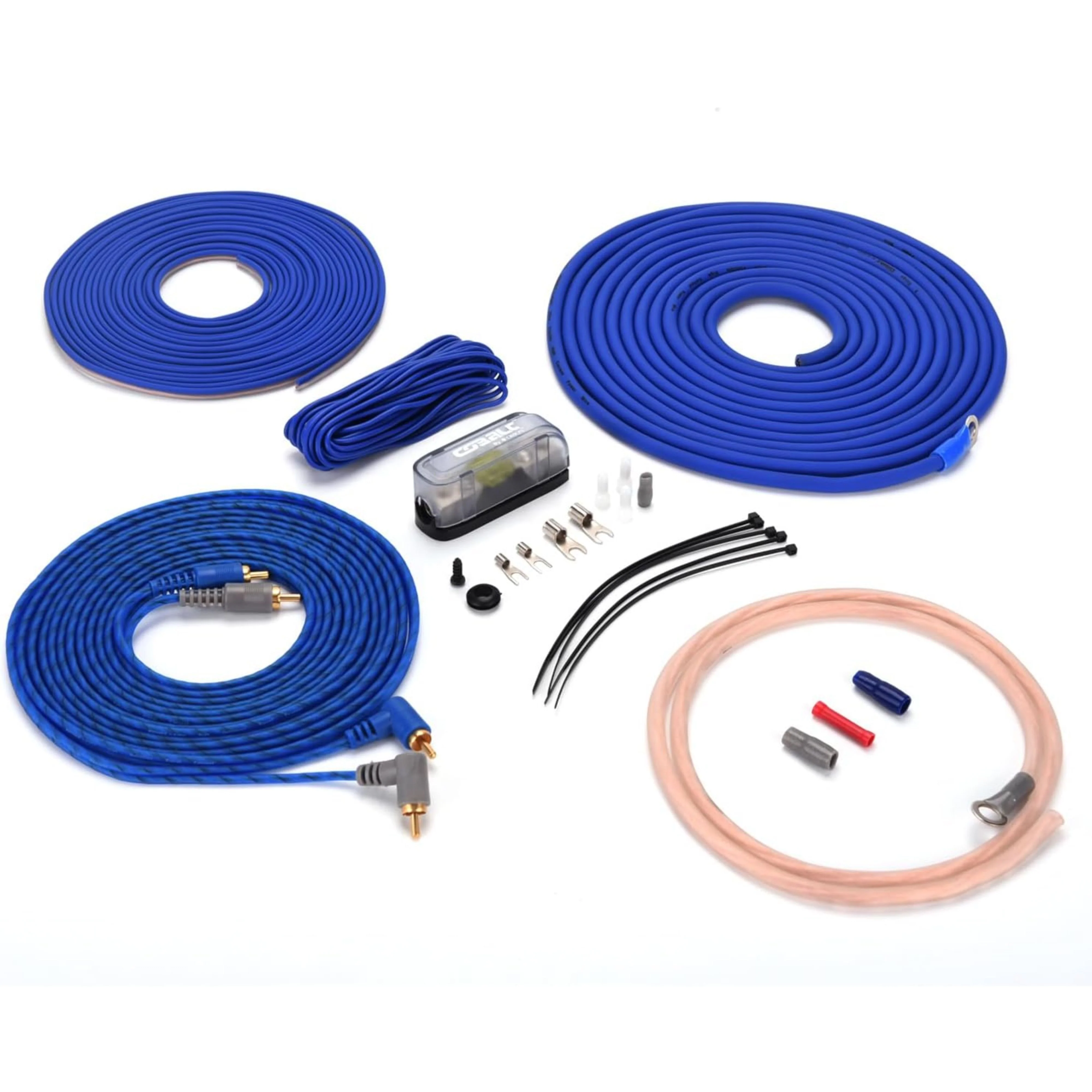 8 Gauge Blue CCA Soft Rubber Complete Amplifier Wire Kit Orion Cobalt Series - Image 2