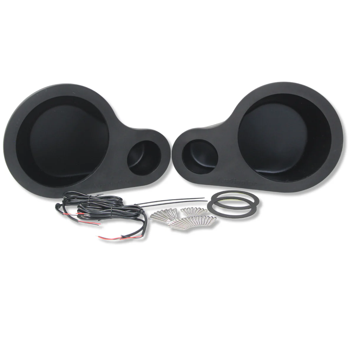 8" Universal Speaker Pods Pair Black ABS OEM Finish Fits 8" Speaker Tweeter