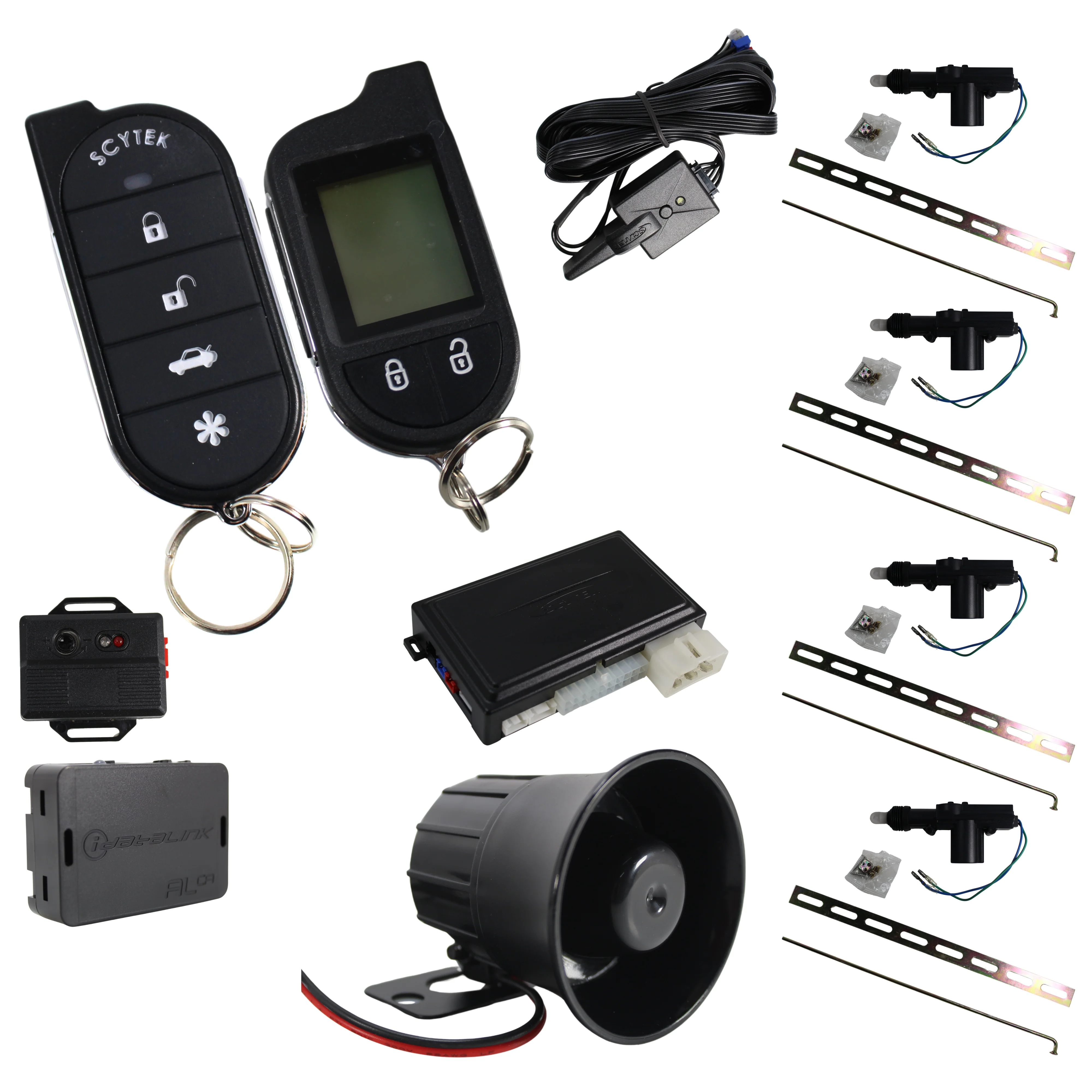 A4.2W Car Alarm Security System with Siren, Keyless Entry 2-Way LCD Remote Start - Image 6
