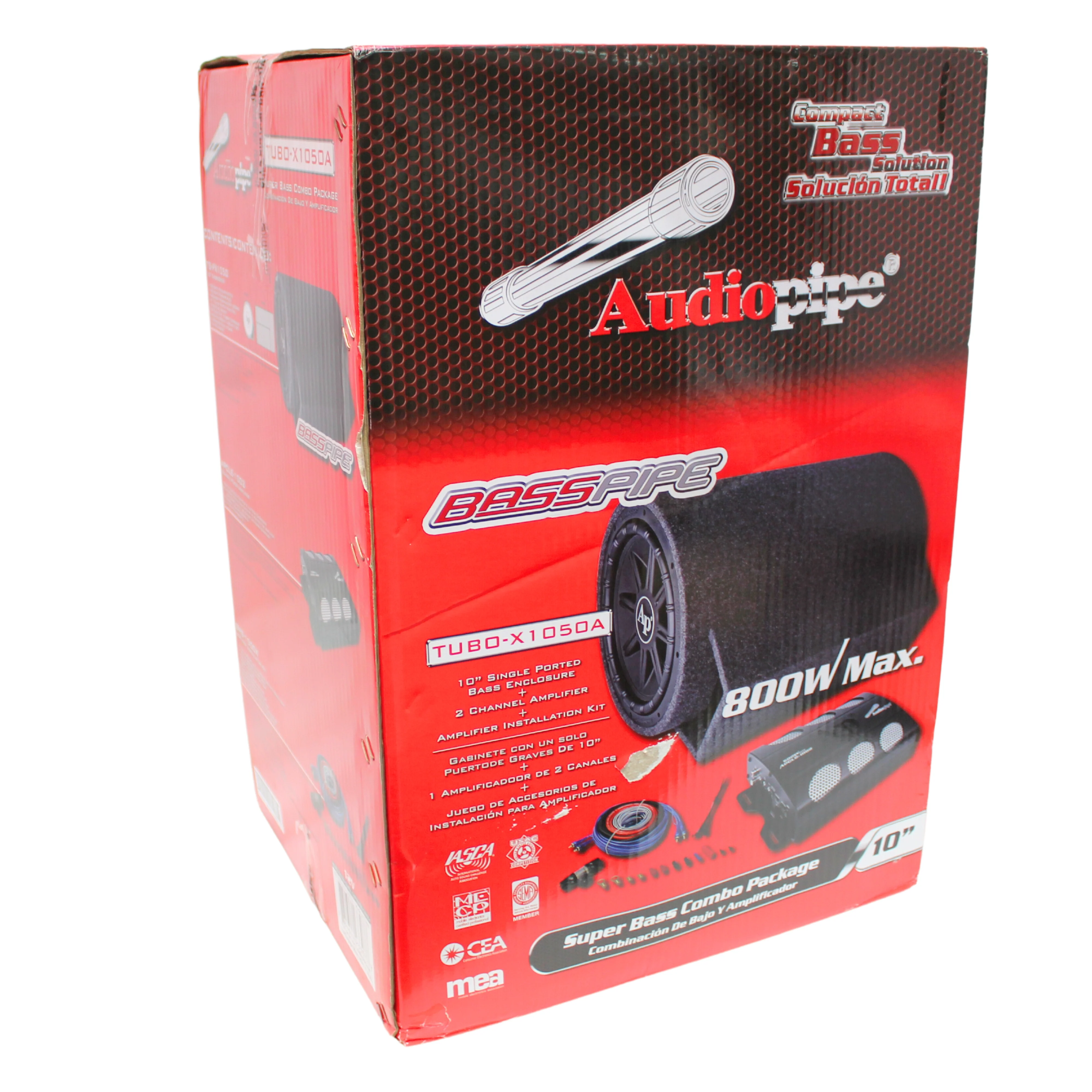 Audiopipe TUBOX1050 10 Loaded Tube Bass Combo - Tspx1050 In Tube / Apcle1002 / Bms1500x - Image 9