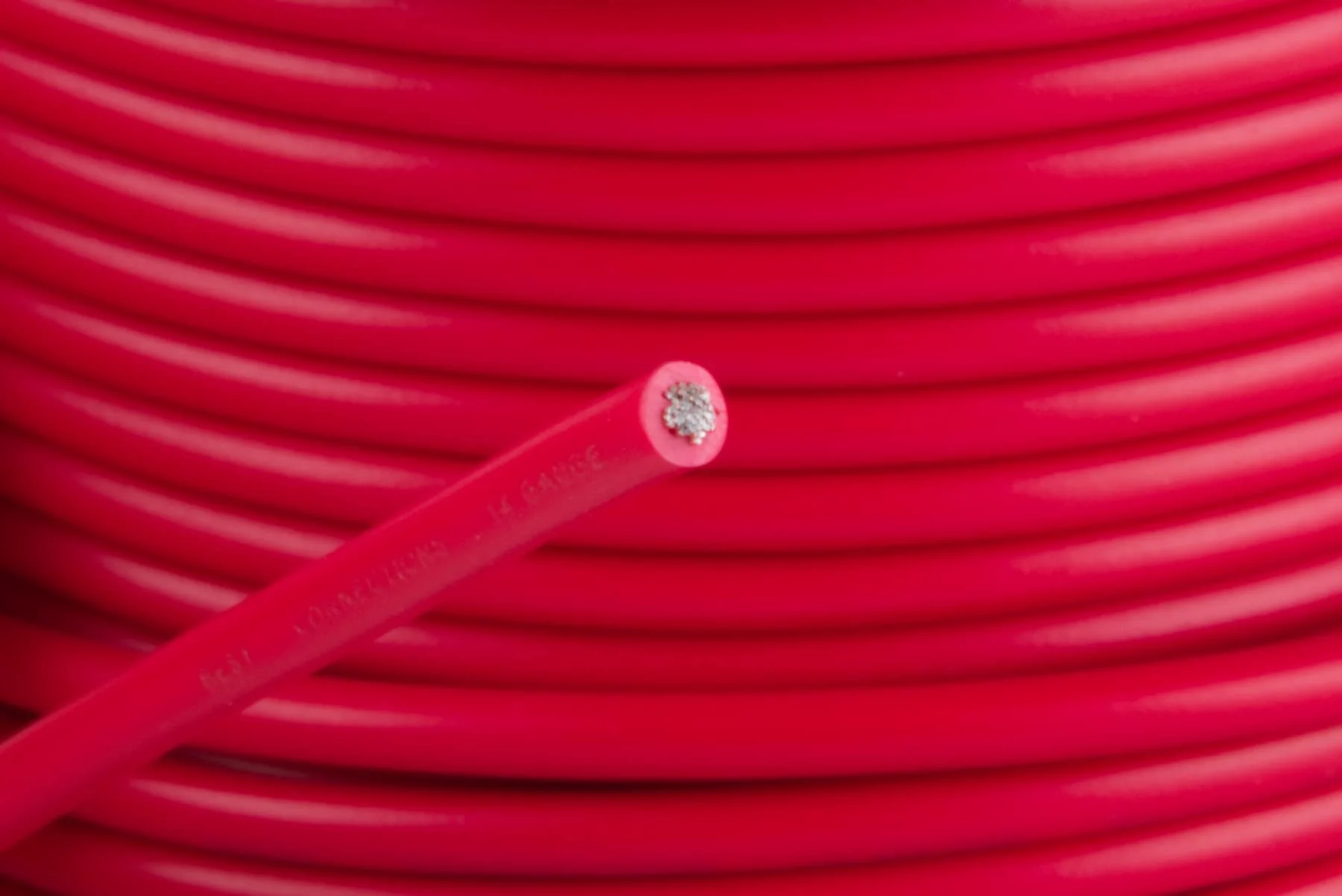 14 GA 100 FT Roll Red Stranded CCA Primary Wire Lot Cut By The Foot - Image 6