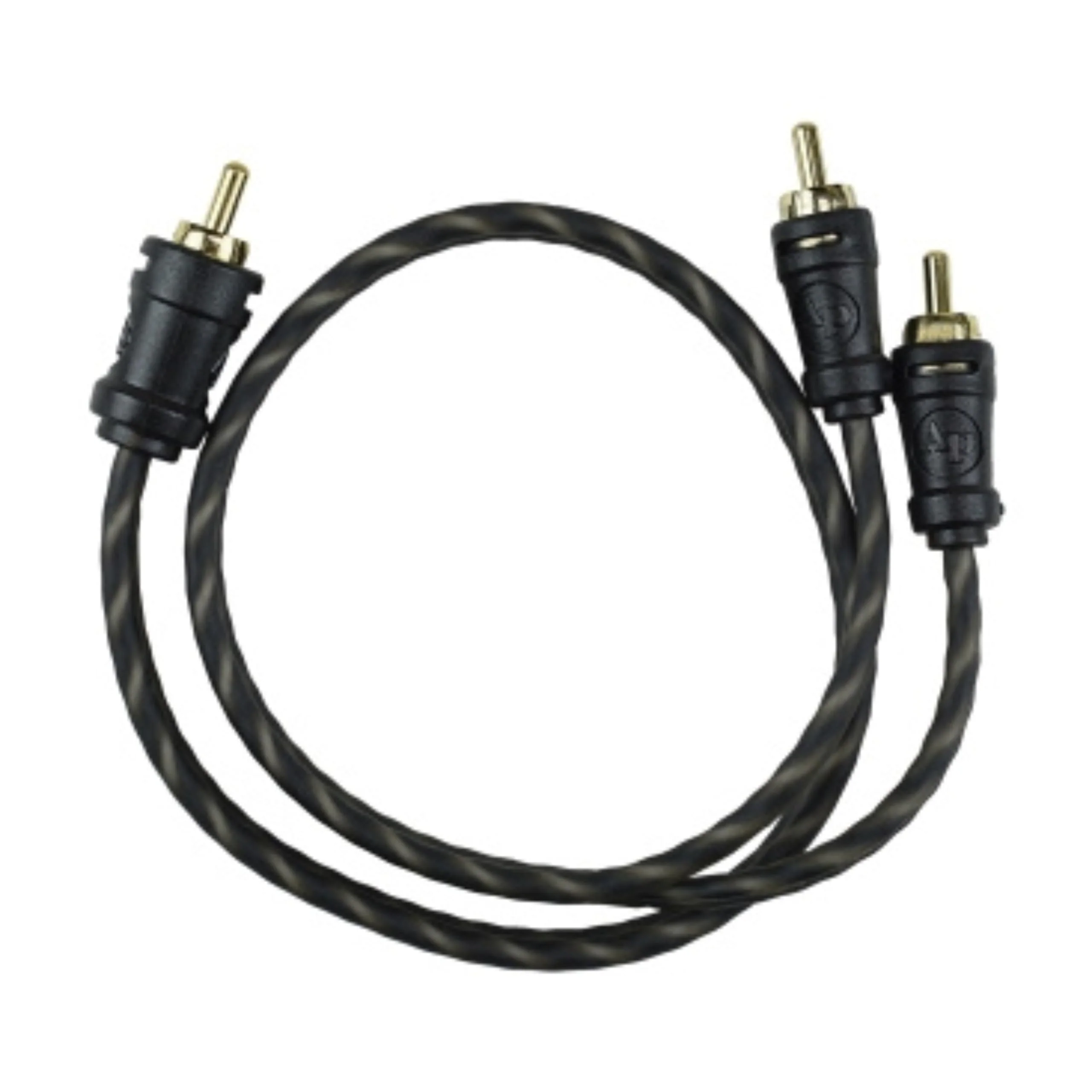 Audiopipe 18" 1 Male to 2 Male RCA Cable, HQ 24kt Gold connections