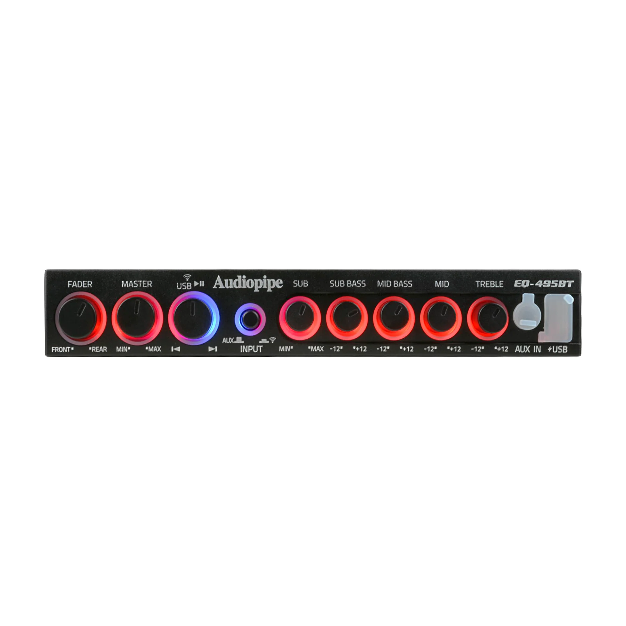 Audiopipe Water Resistant 4Band 15V Half-Din Wireless Streaming Equalizer - Image 4