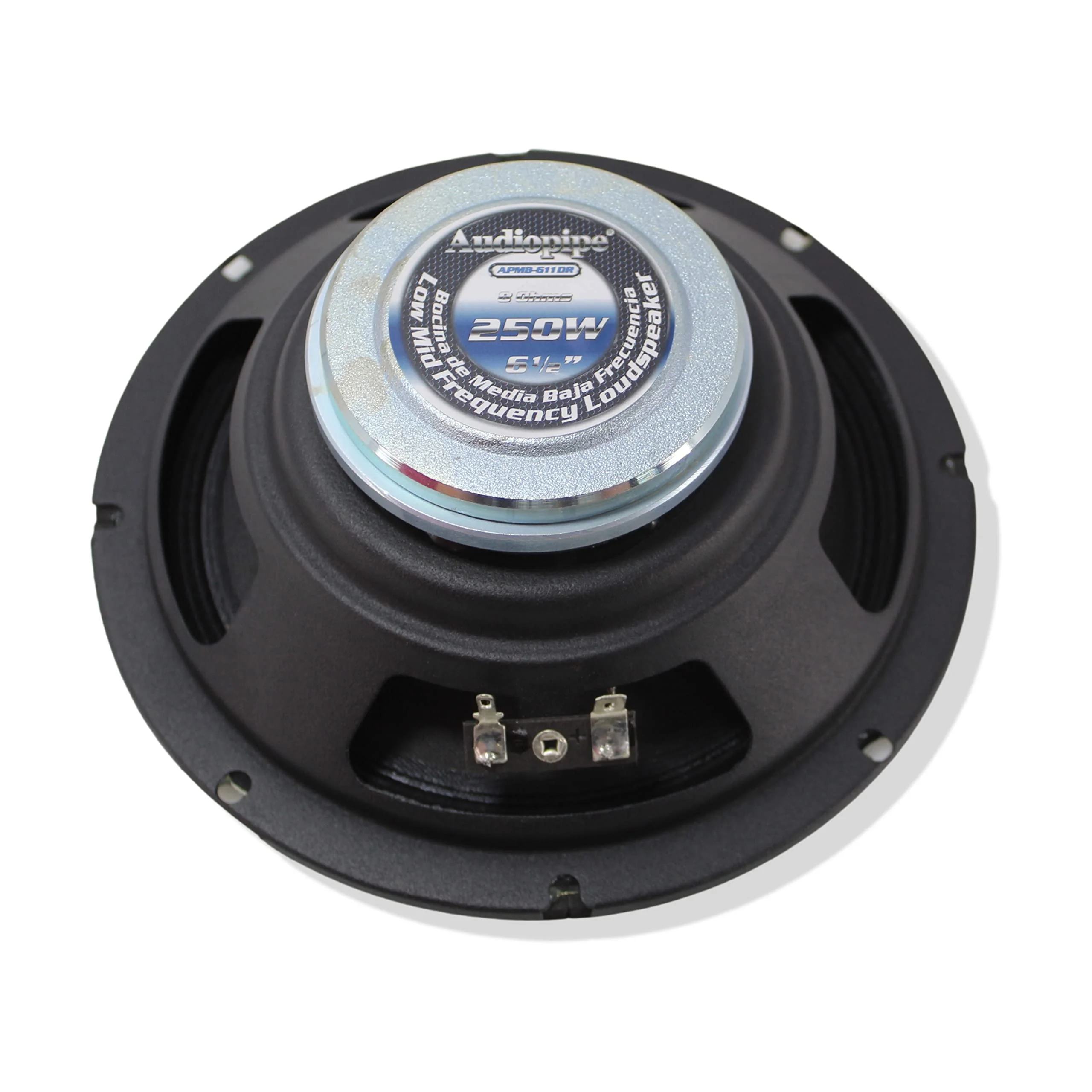 Audiopipe 6.5" Neo Mid Bass Car Audio Bullet Loud Speaker 250W 8 Ohm Black - Image 3