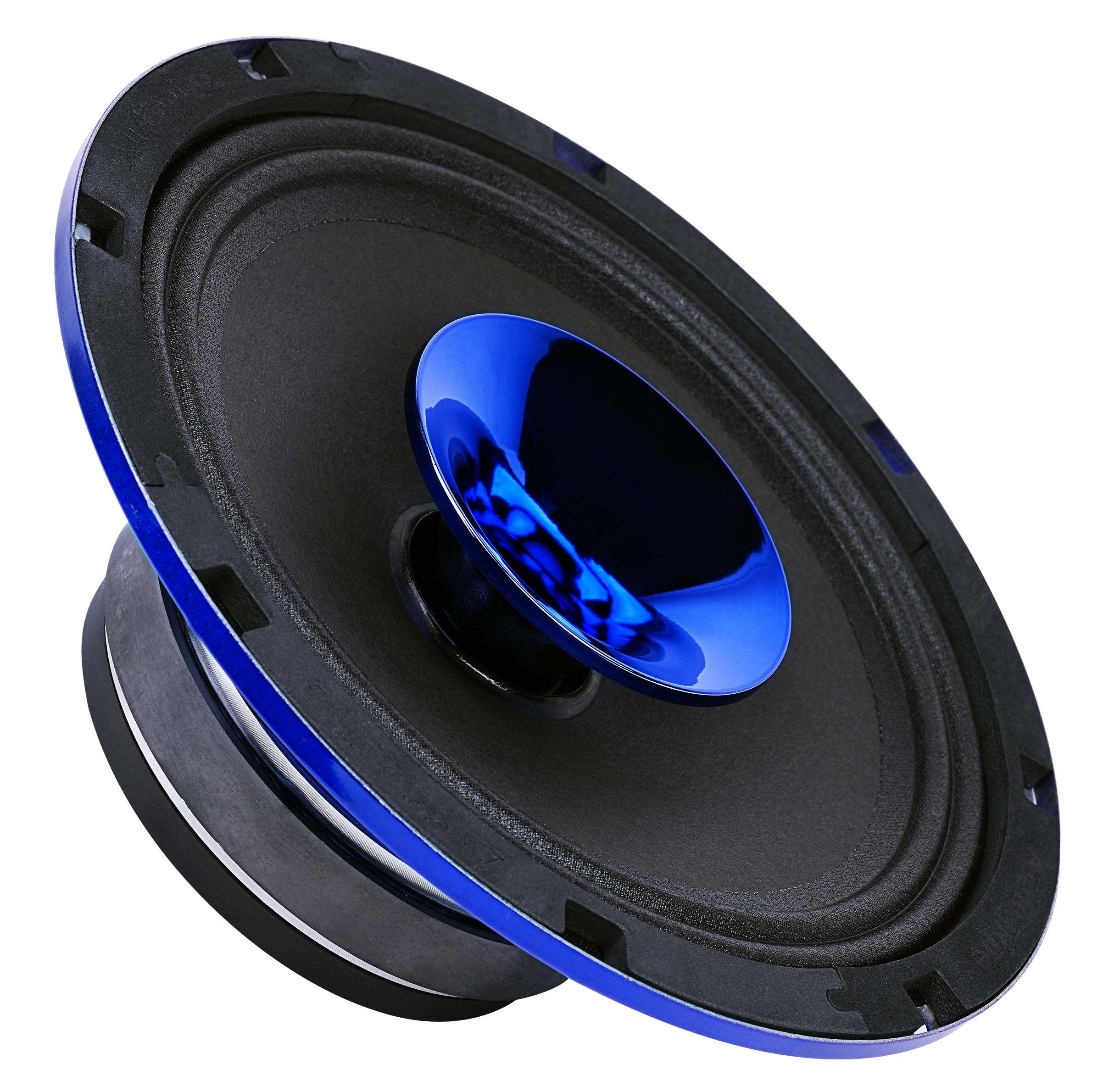 Audiopipe 8" 200W RMS 4 Ohm Blue Eye Candy Compression Horn Midrange Coaxspeaker - Image 8