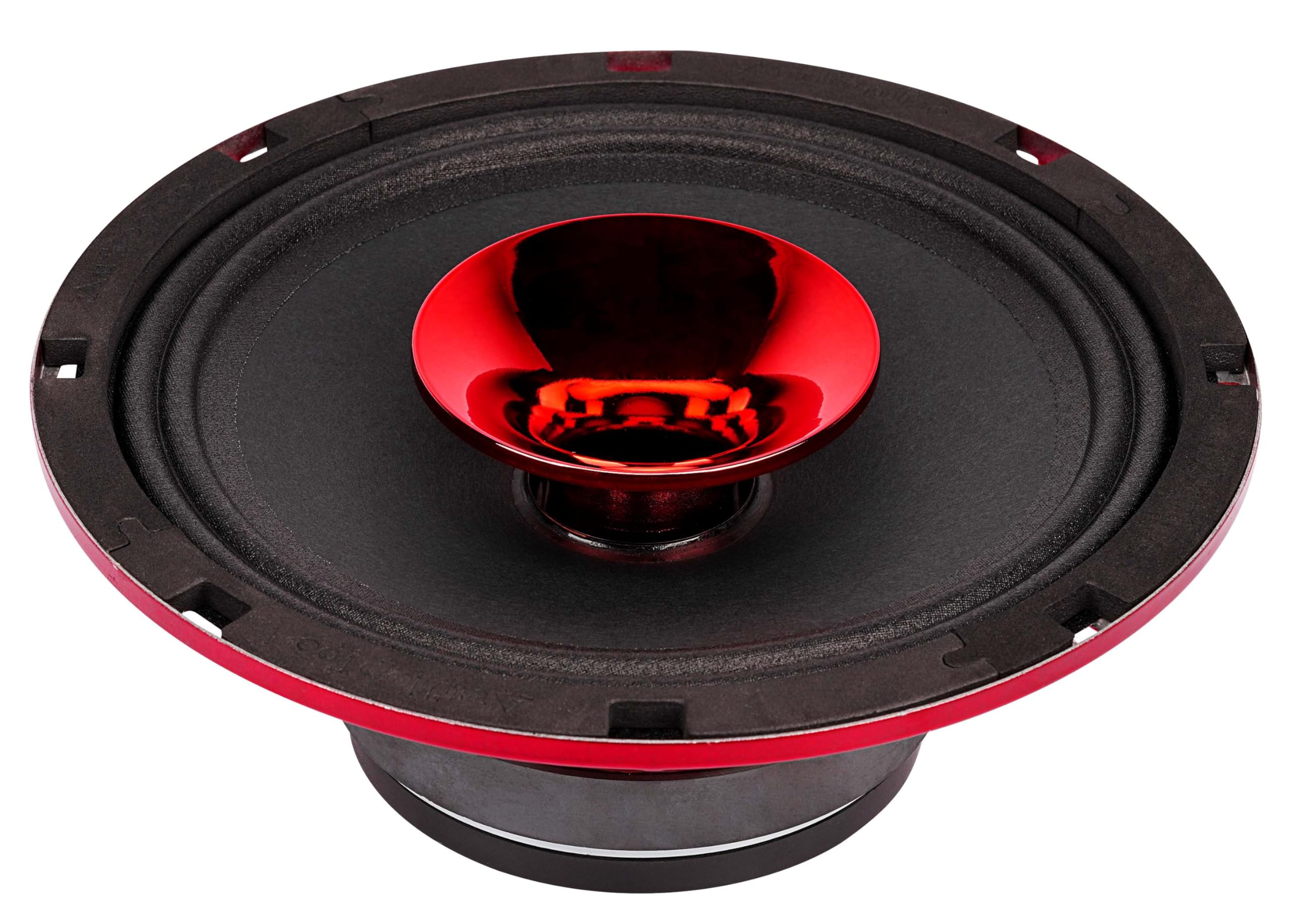 Audiopipe 8" 200W RMS 4 Ohm Red Eye Candy Compression Horn Midrange Coax Speaker - Image 3