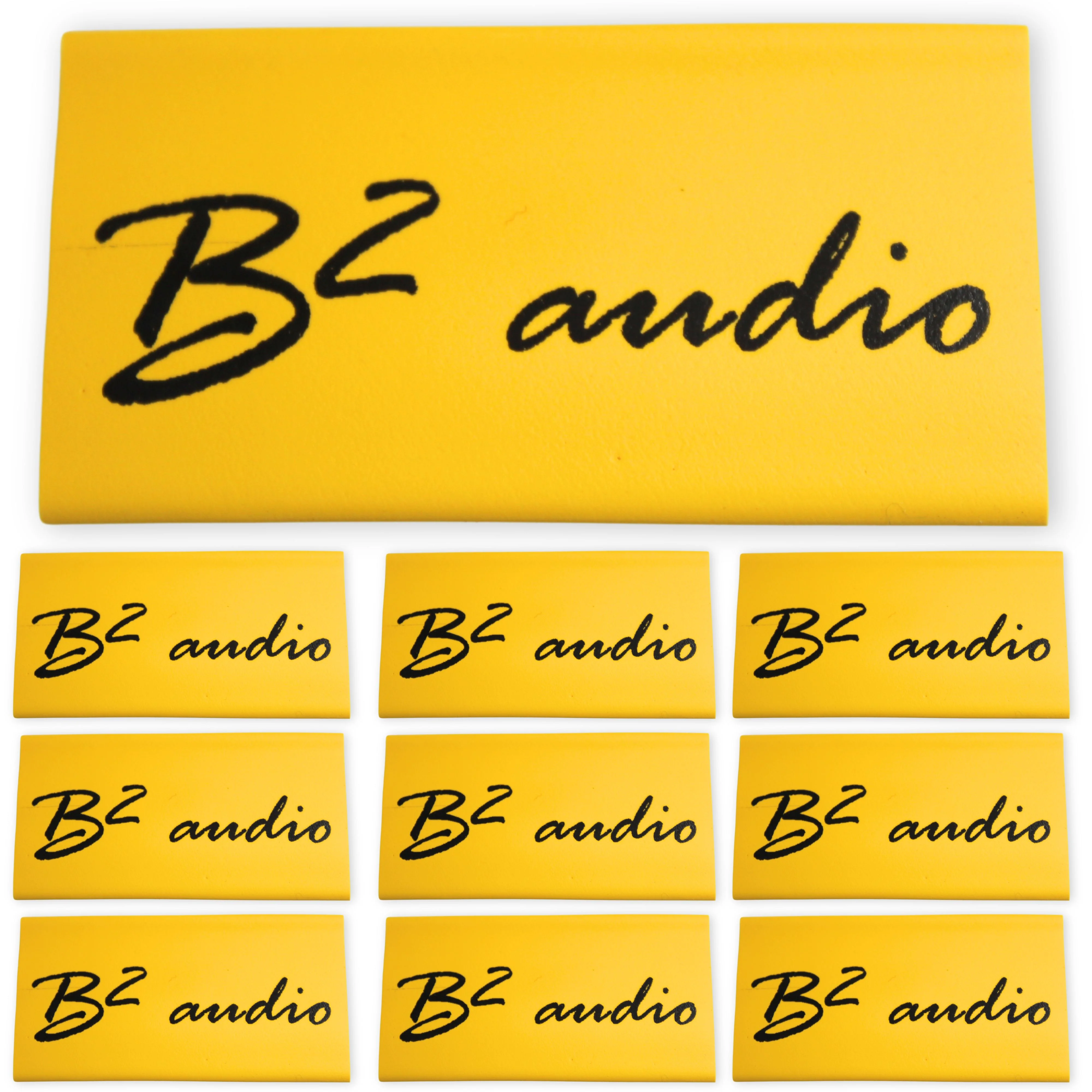 B2 Audio 10 Pack of 0 Gauge Yellow Heat Shrink with B2 Audio Logo - Image 2