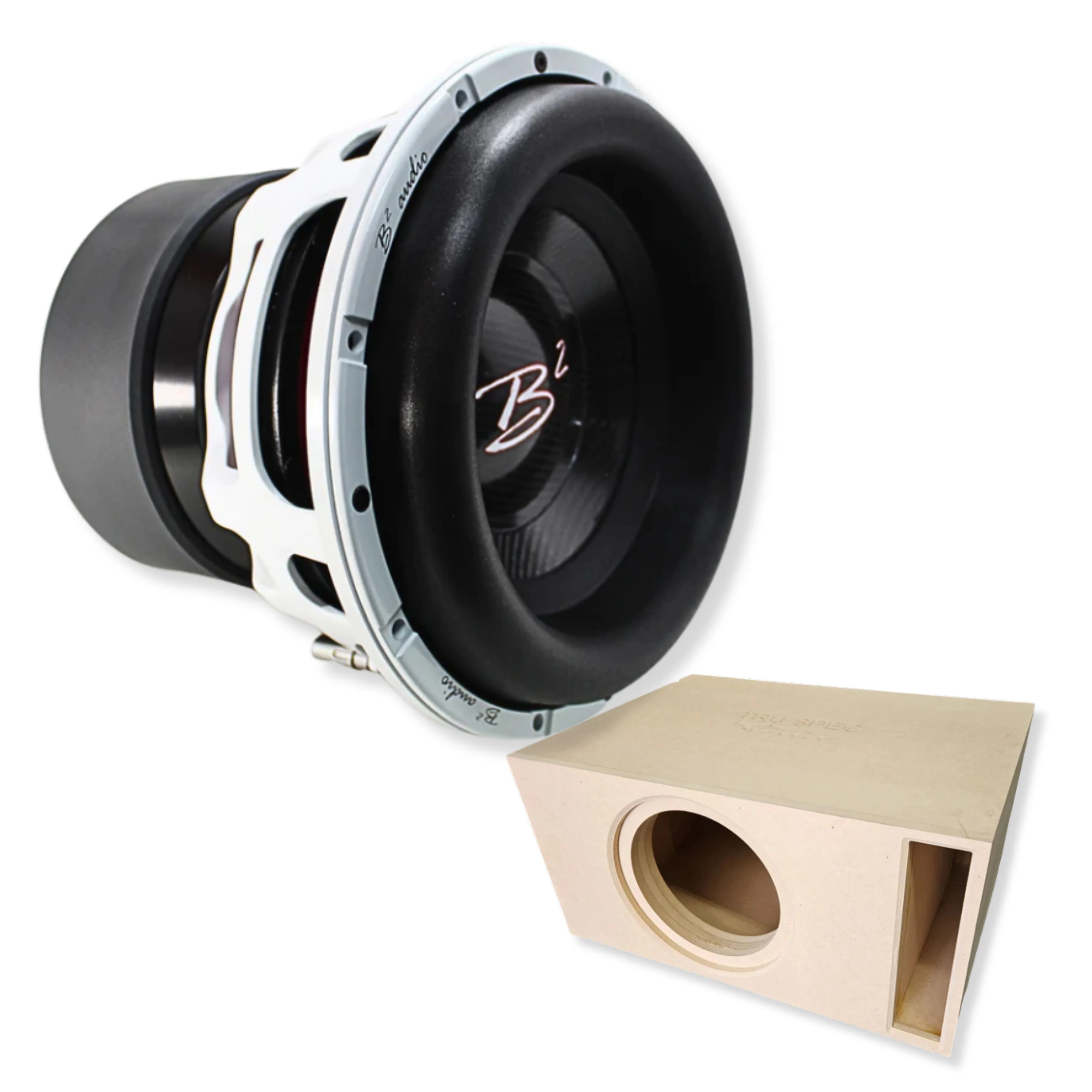 B2 Audio RAGEXL 12" Dual 1-Ohm Subwoofer + Tru Spec Elite XXL Enclosure Combo