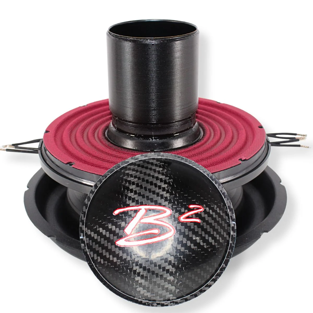 B2 Audio Rampage 10" Re-cone Kit Drop 2-Ohm 3" Coil Carbon Fiber