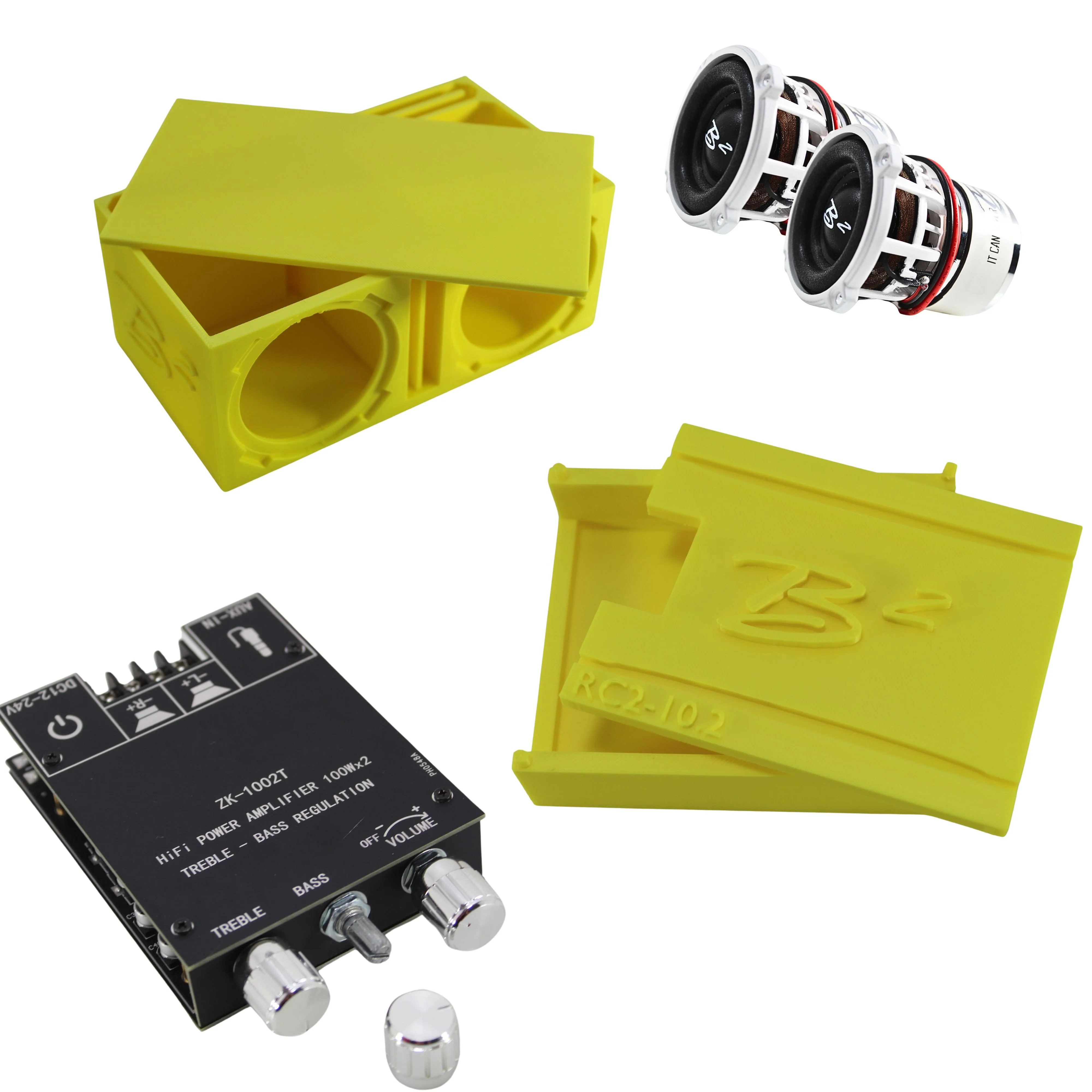 B2 Audio RC2 2" RC Car Subwoofer w/ Bluetooth Chip Amp & Dual Vented Box - Image 8
