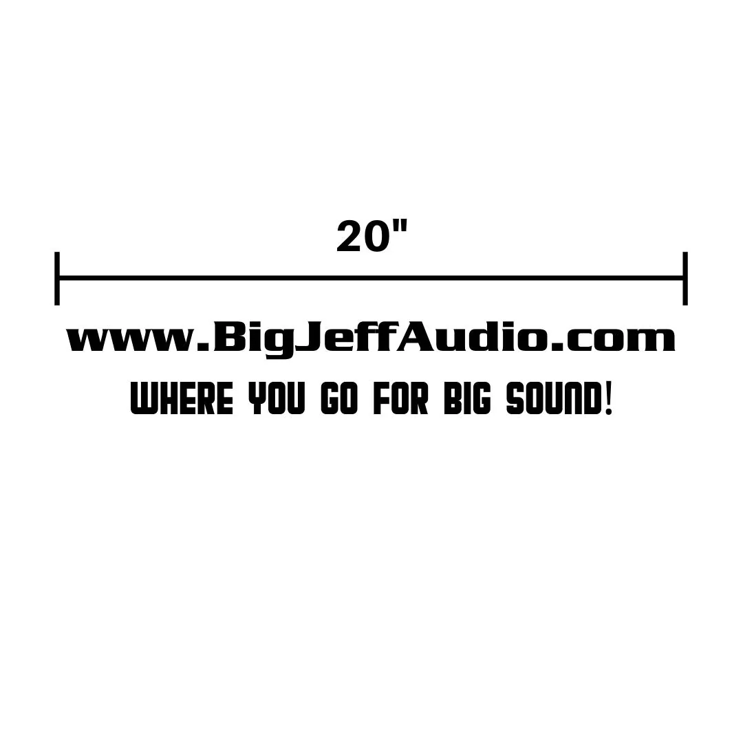 Official Big Jeff Audio 20in Vinyl Decal w/ Website Address and Slogan SW-SWEB - Image 2