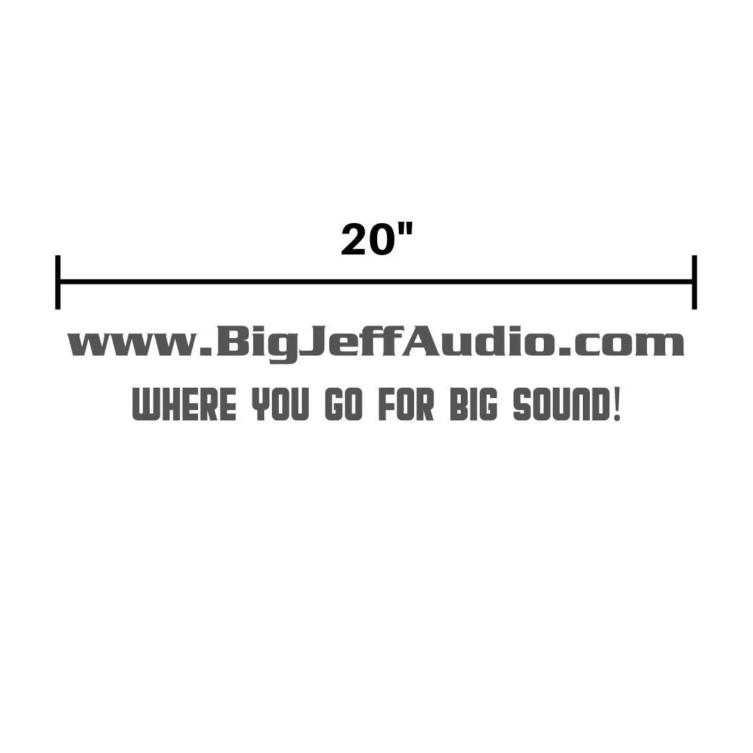 Official Big Jeff Audio 20in Vinyl Decal w/ Website Address and Slogan SW-SWEB - Image 7
