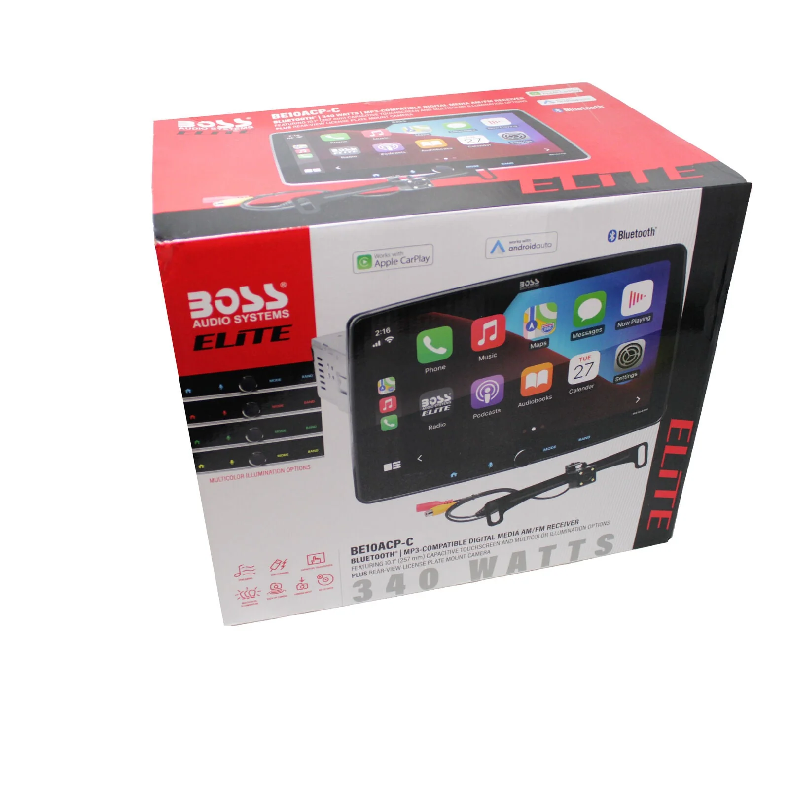 BOSS 10.1" BT Touchscreen Digital Radio 1 Din Apple CarPlay & Back up Camera - Image 7