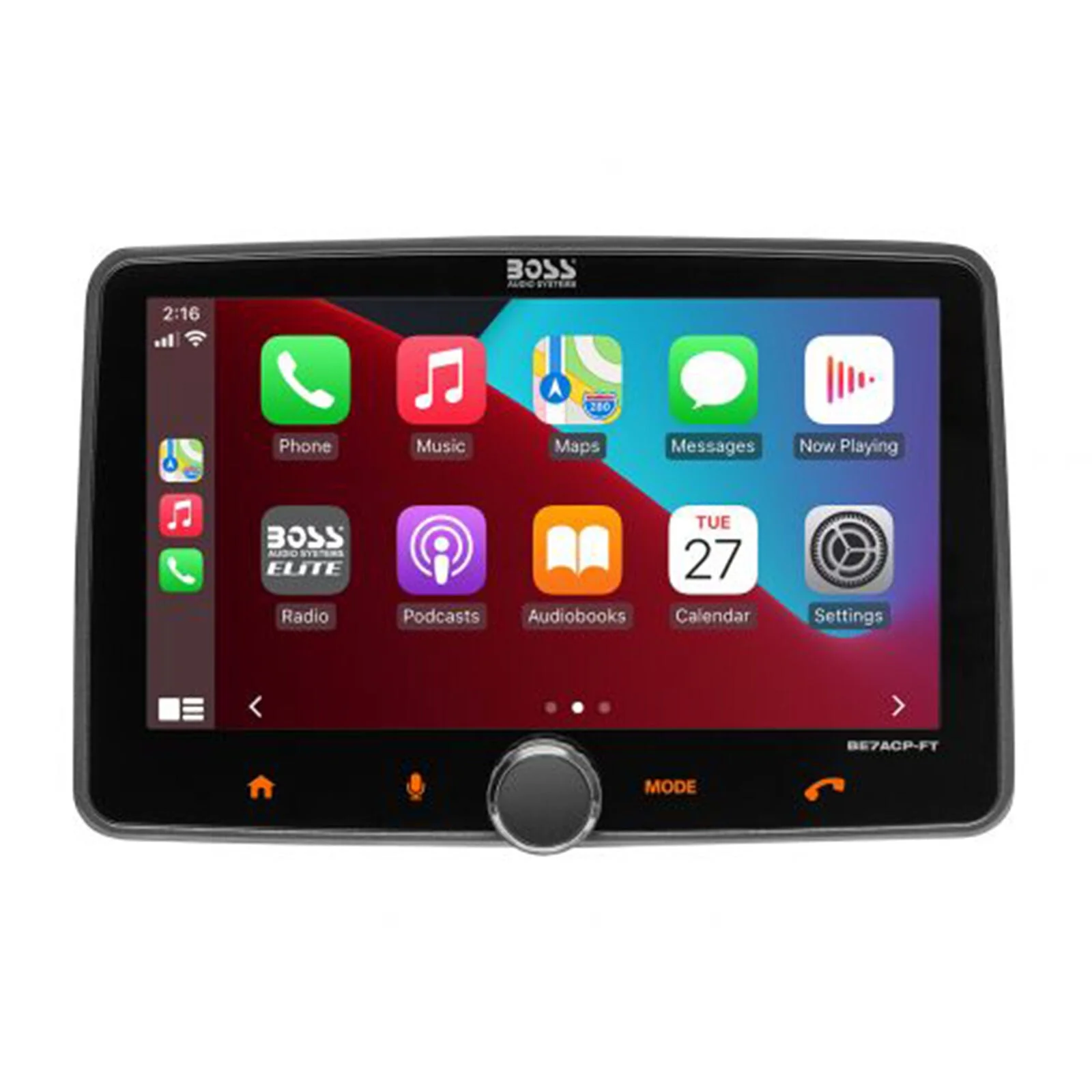 BOSS 7" Touchscreen 1-Din BT Radio with Apple CarPlay / Android Auto and Camera - Image 3