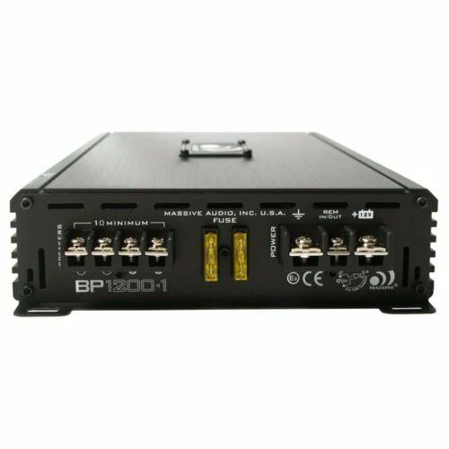 1200W Monoblock Amplifier 1 Ohm Stable Massive Audio BP1200.1 Car Audio - Image 5