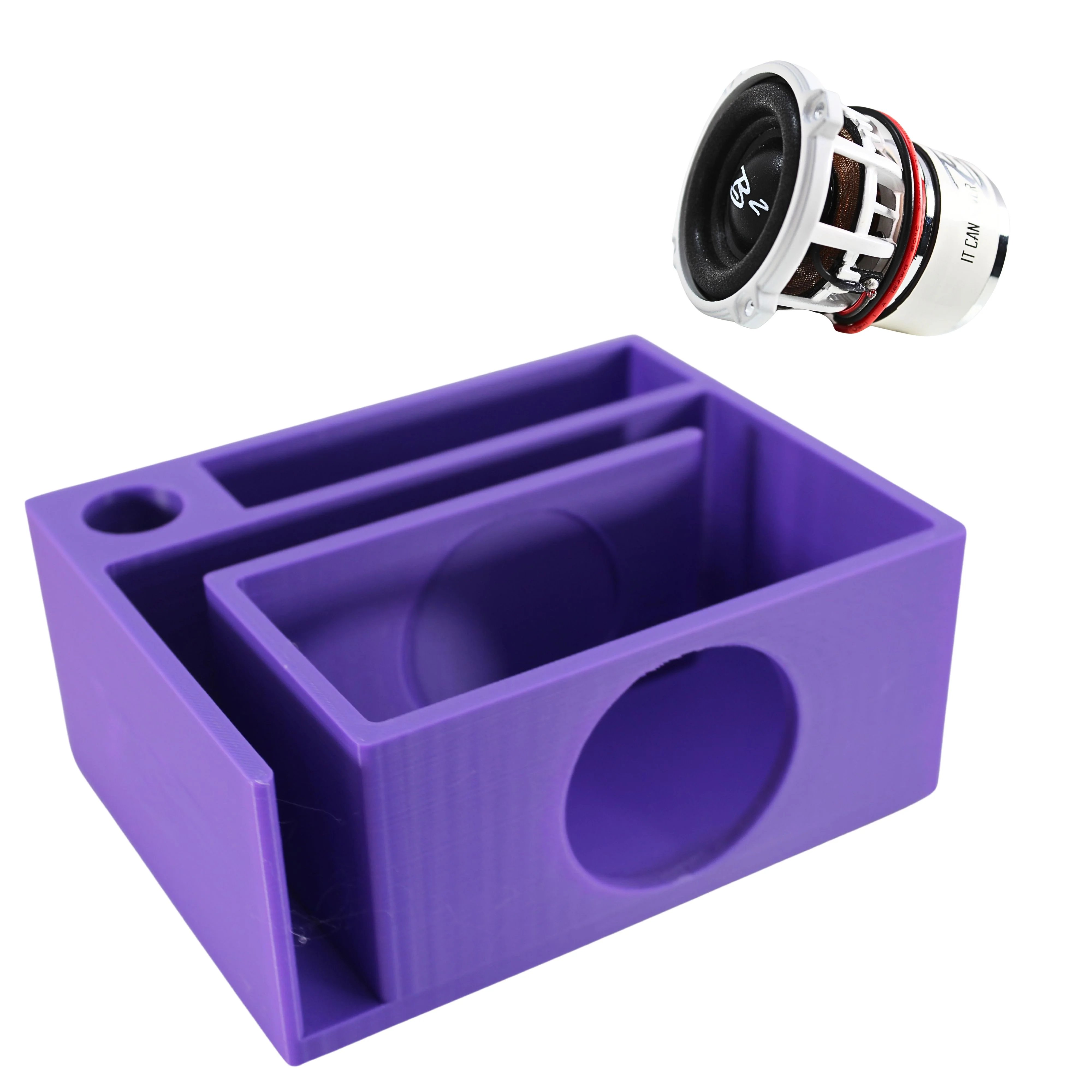 Business Card Holder Ported Box Enclosure w/ B2 Audio Rampage RC2 2" Subwoofer - Image 10