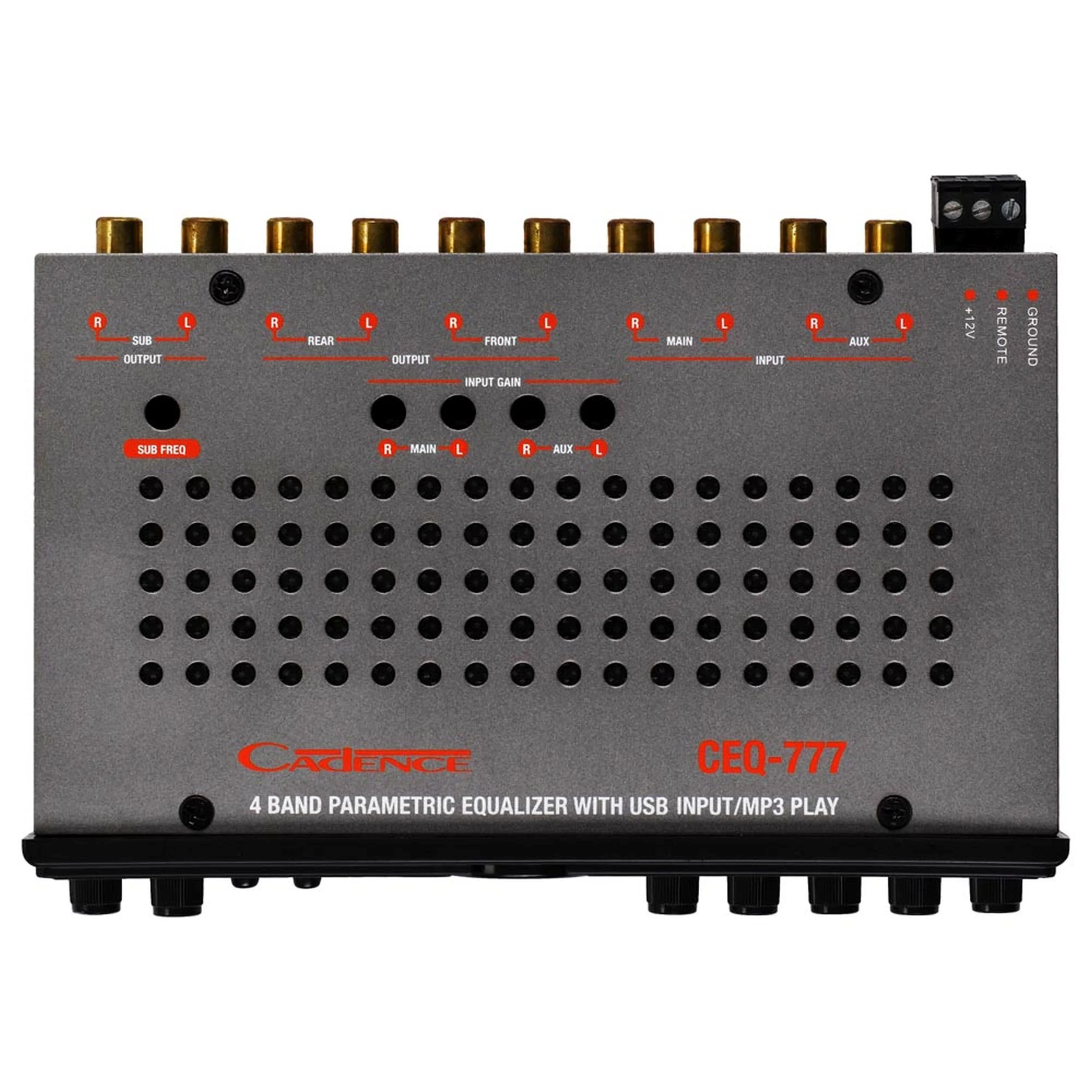 Cadence 7V Line Driver 4-Band EQ, Subwoofer Control, Adjustable Crossover CEQ777 - Image 3