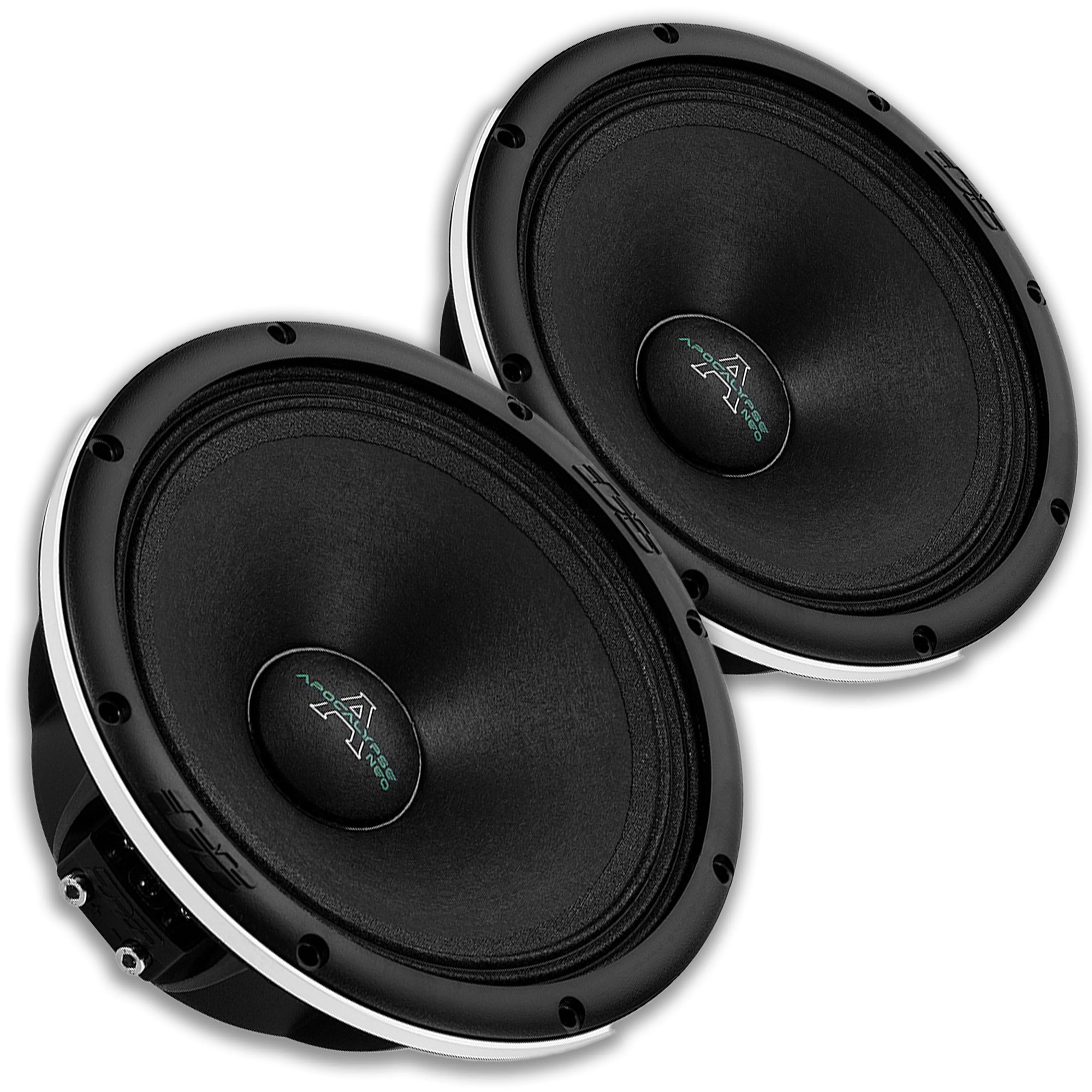 Deaf Bonce Car Audio 2x 6.5" Midrange Speakers 4 Ohm AP-M65AN & 4 CH Amp Package - Image 2
