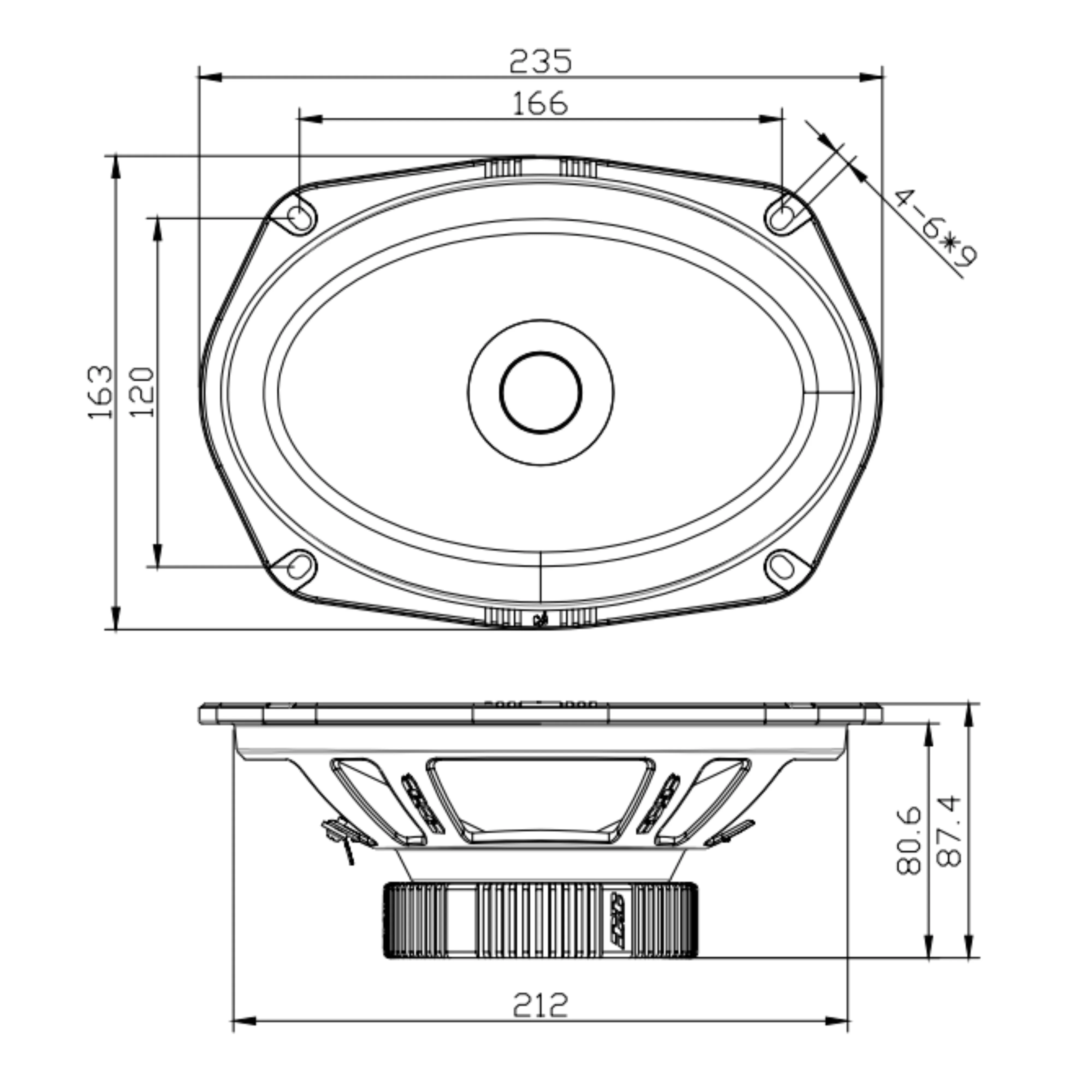 Deaf Bonce Machete Lite 150 Watt Max Power 4 Ohm MLH-69 Wide range Speakers - Image 7