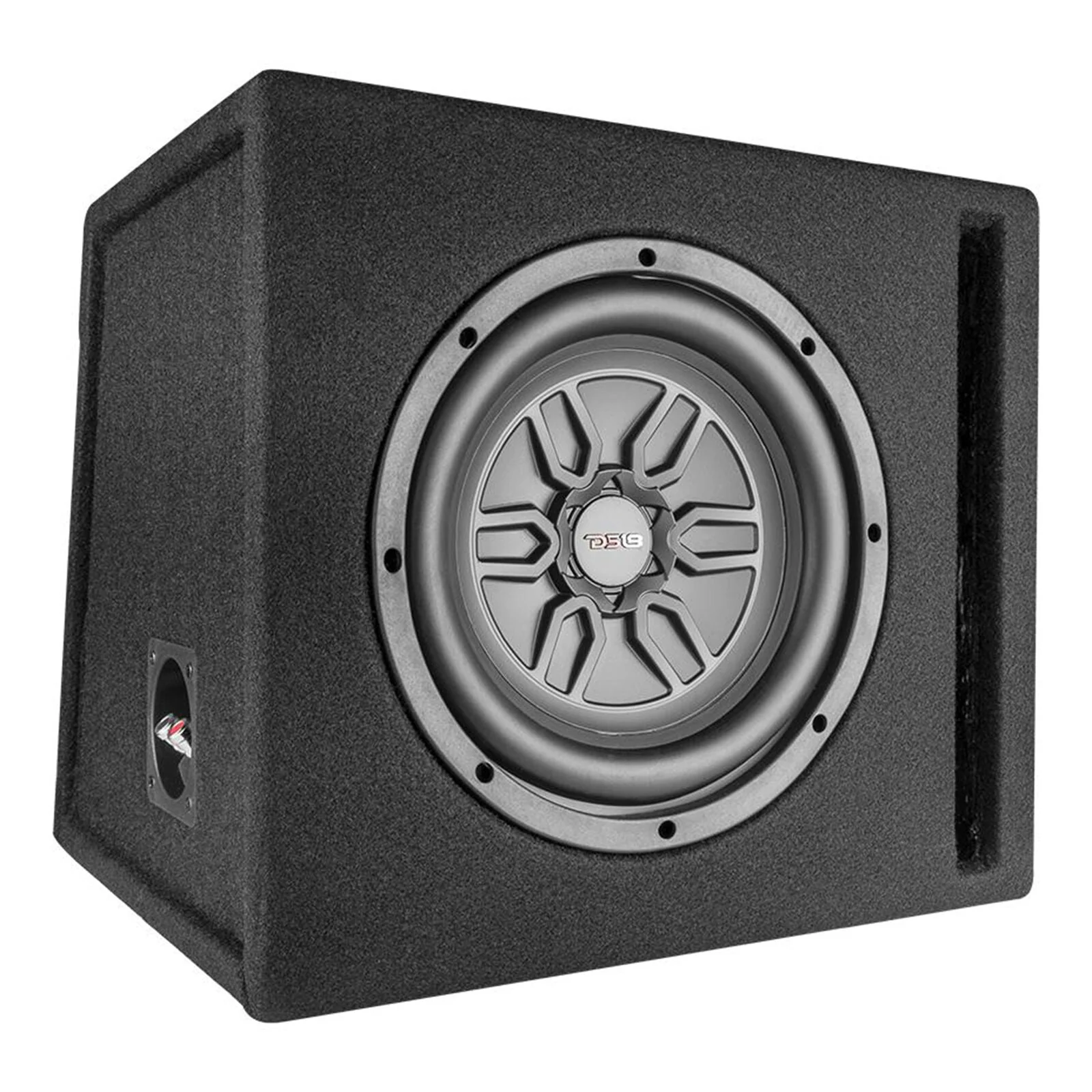 DS18 10" 400Watt 4 Ohm Loaded Ported Enclosure w/ Amplifier and Amp kit LSE-110A - Image 3