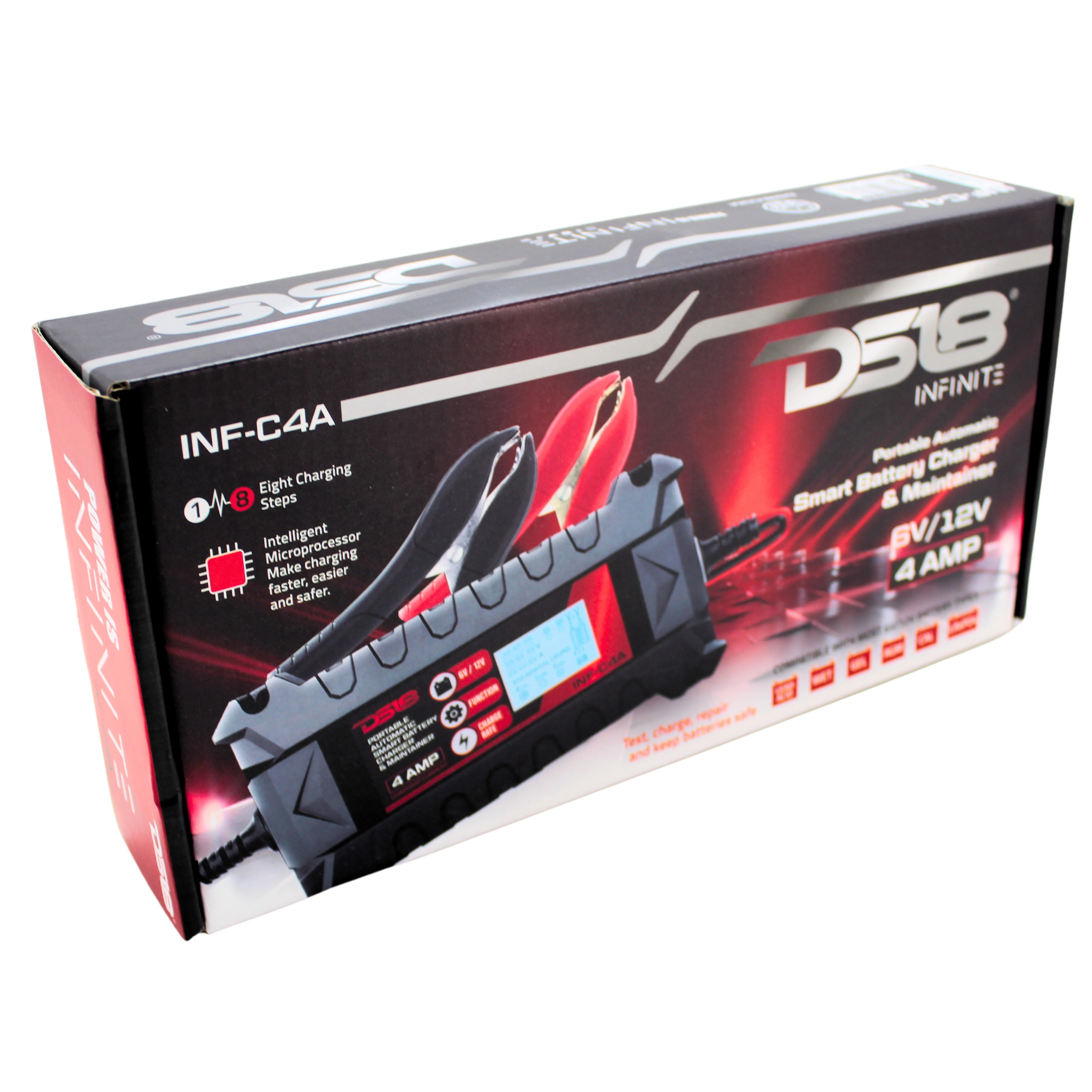 DS18 4 Amp Automatic Smart Lithium AGM Battery Charger and Maintainer INF-C4A - Image 4