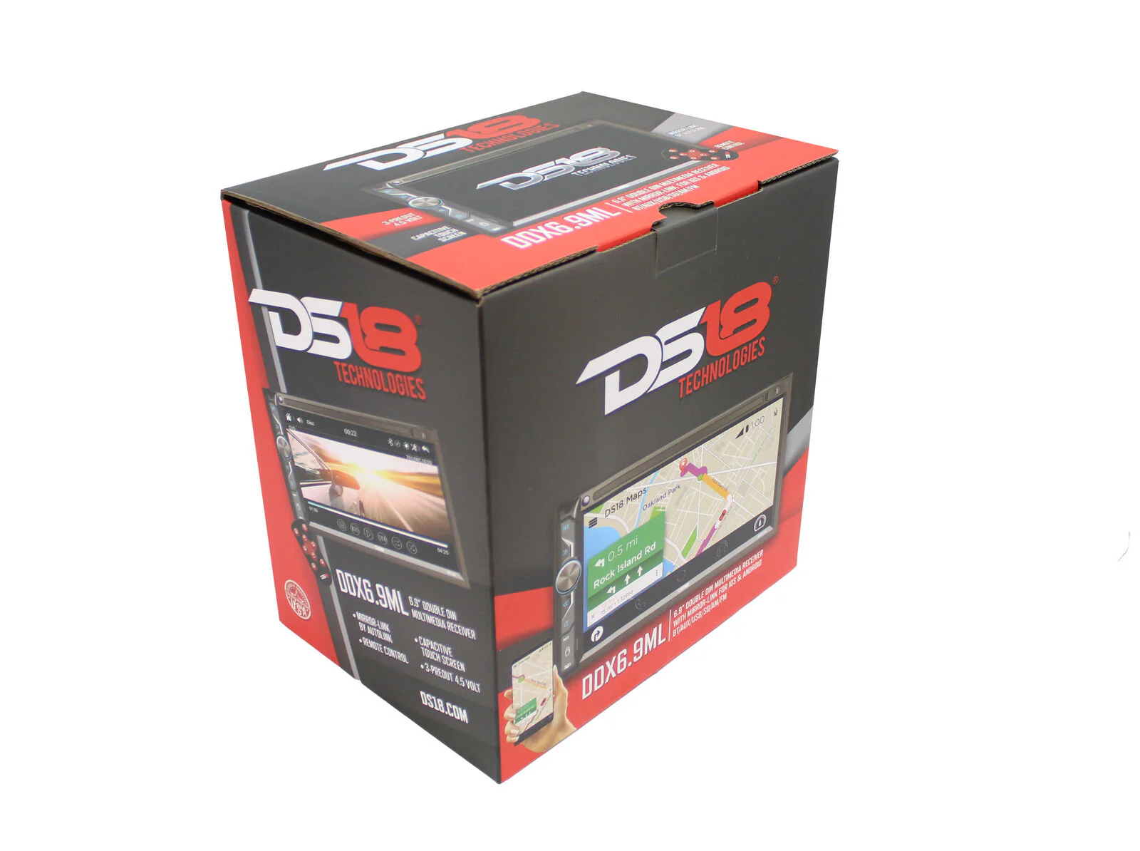 DS18 6.9" Double Din Bluetooth Touchscreen AUX/USB/SD/AM/FM Head Unit DDX6.9ML - Image 8