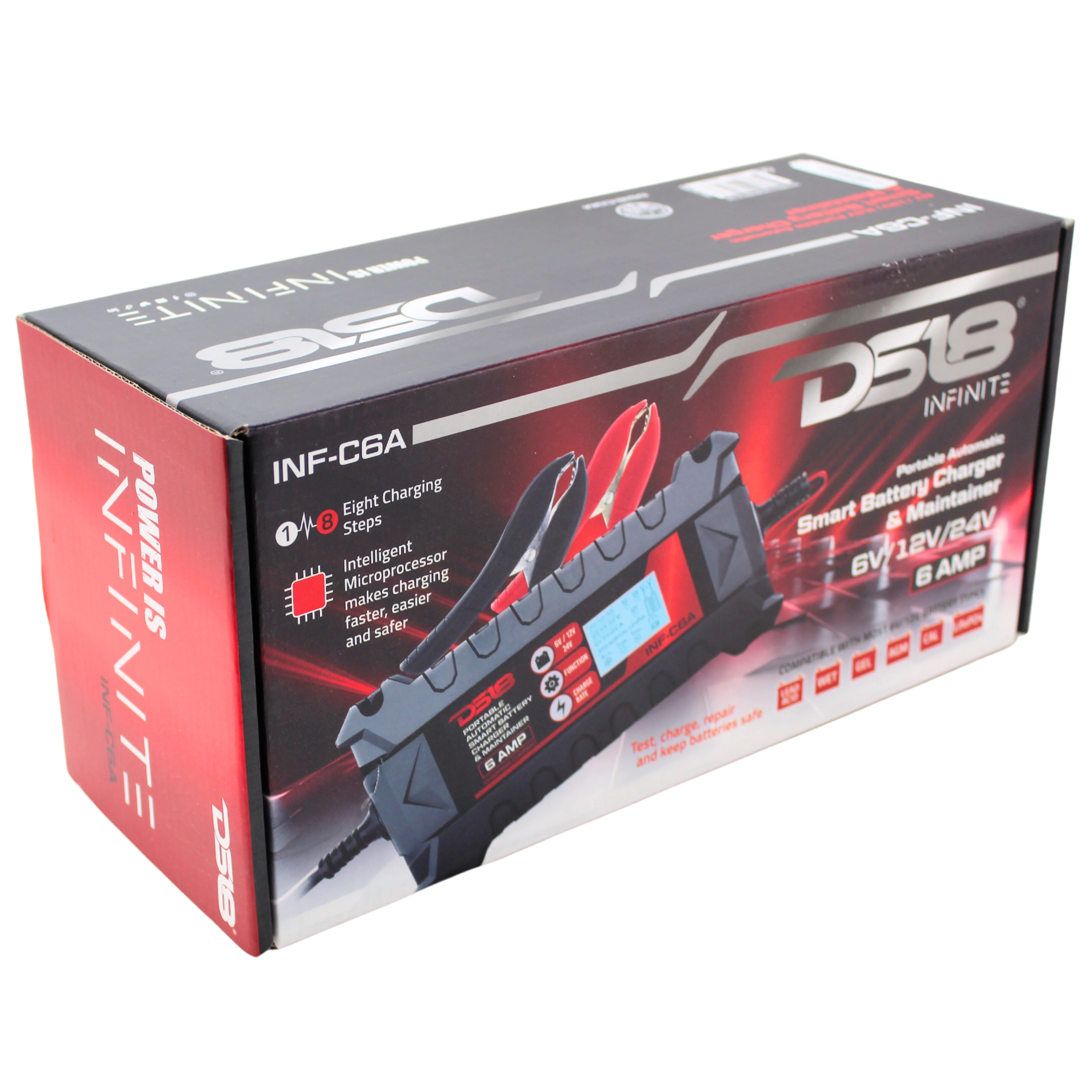 DS18 6 Amp Automatic Smart Lithium AGM Battery Charger and Maintainer INF-C6A - Image 5