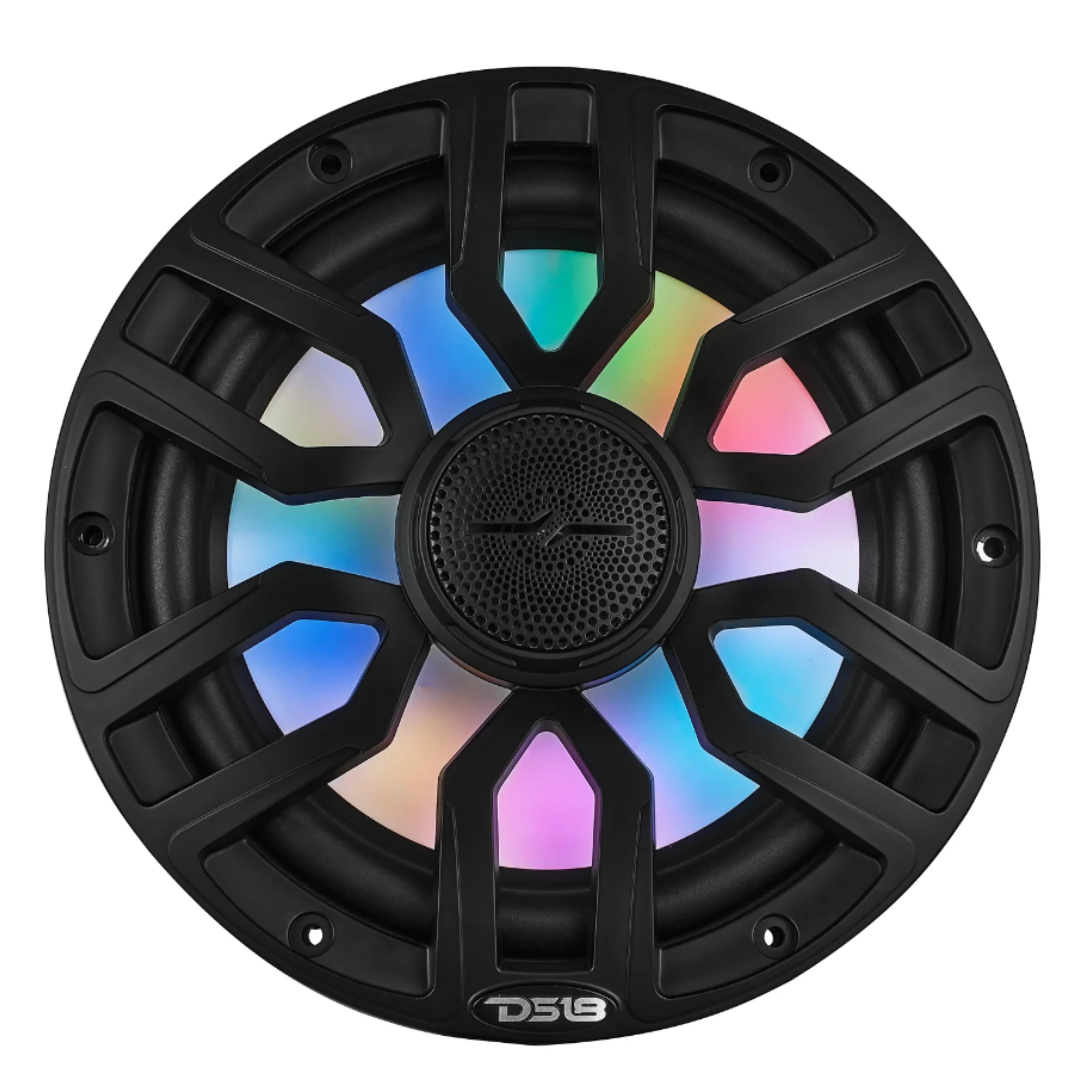DS18 8" 2-Way 175 Watt RMS 4-Ohm RGB LED Coaxial Marine Speaker Black NXL-IQ8-BK - Image 3