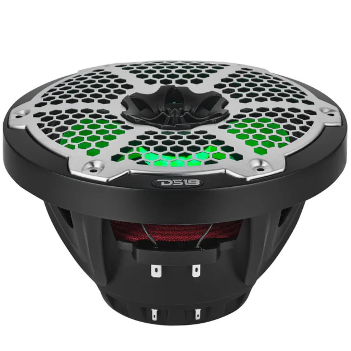 DS18 8" 250W RMS 4-Ohm Marine 2-Way Hybrid Speaker Pair w/ RGB LED NXL-8MD-BK - Image 7