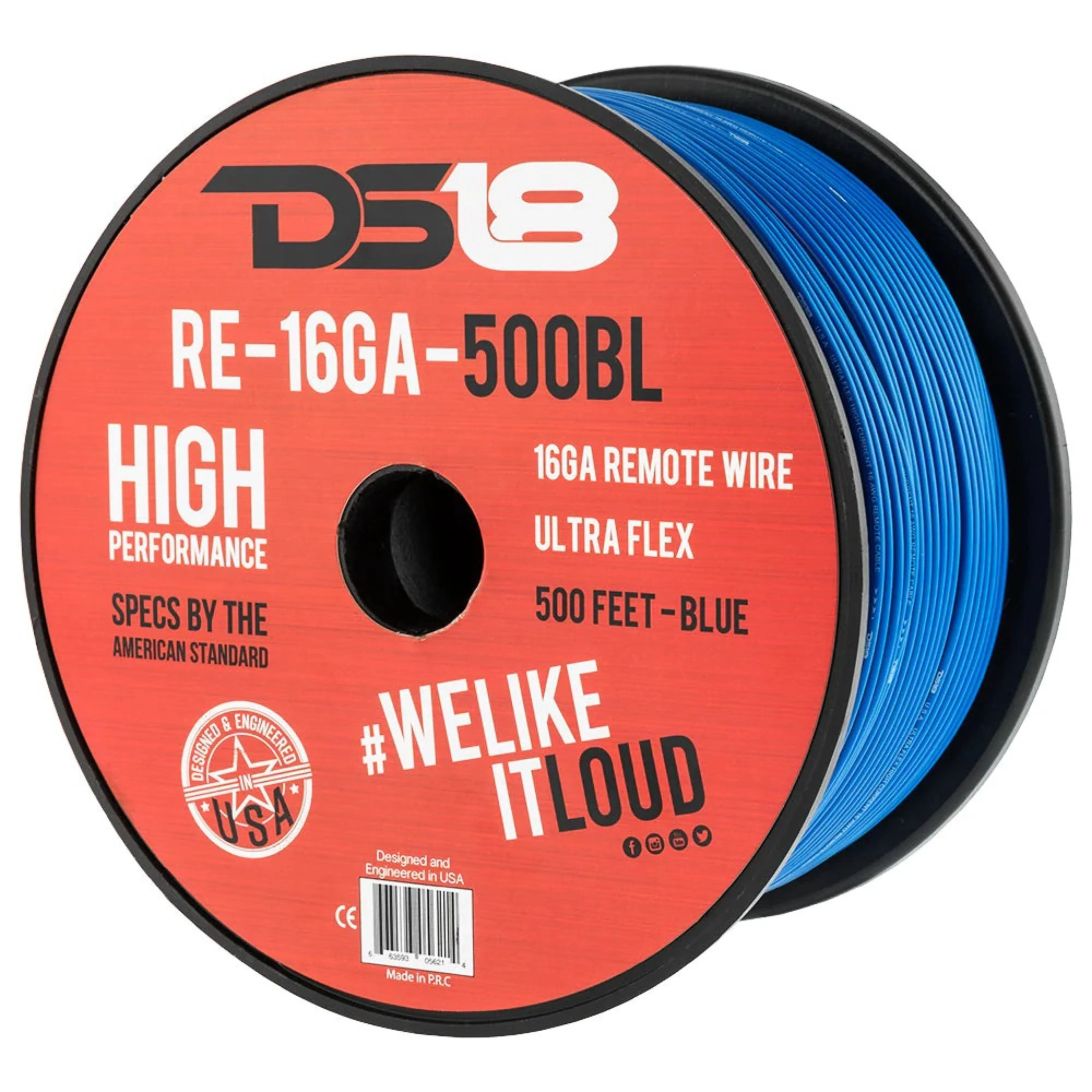 DS18 Car Audio 16 AWG CCA Remote/Primary Wire Blue Lot Cut By The Foot