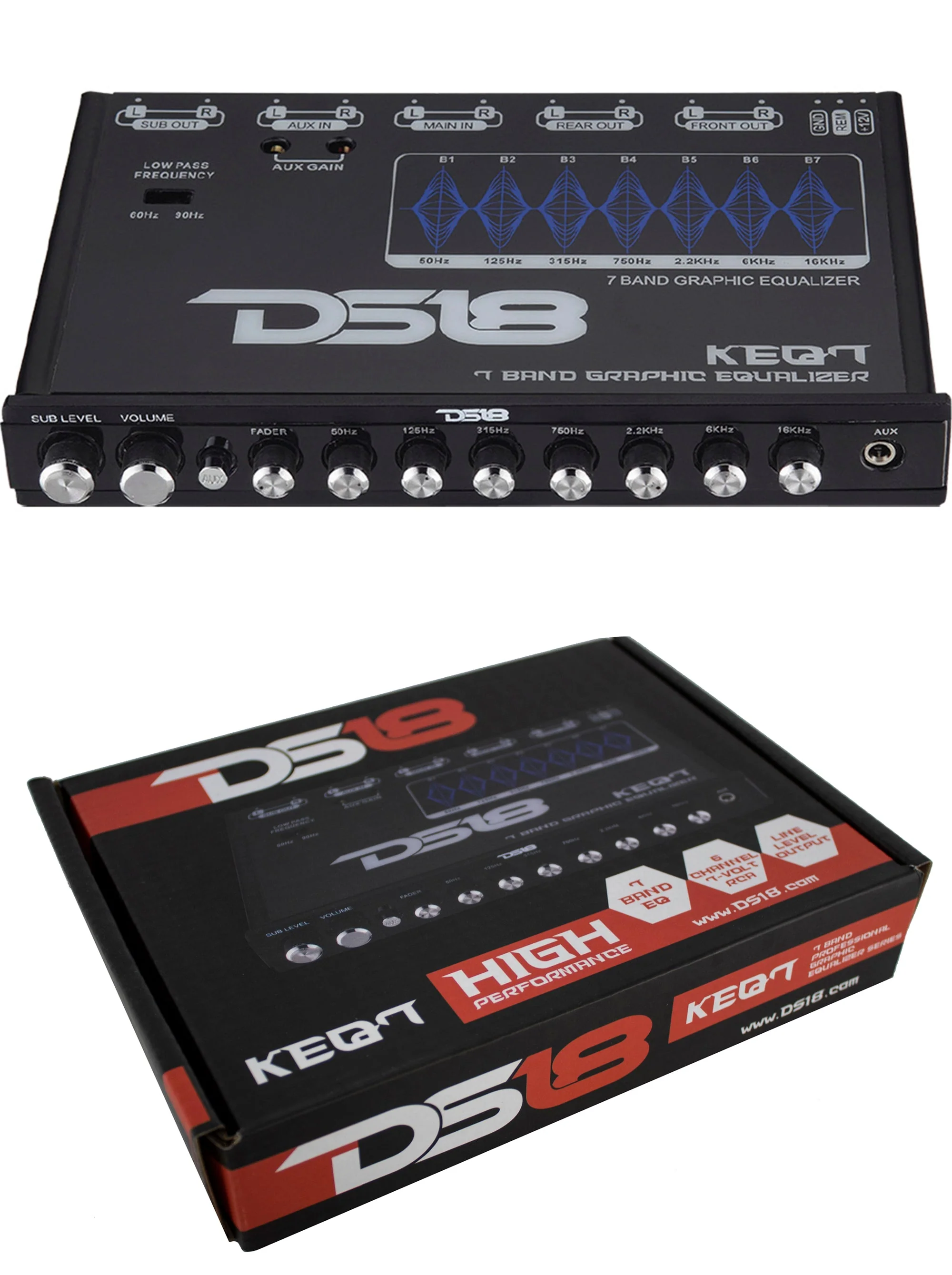 DS18 Combo KEQ7 7 Channel Equalizer + XM3 3 Way Electronic Crossover - Image 3