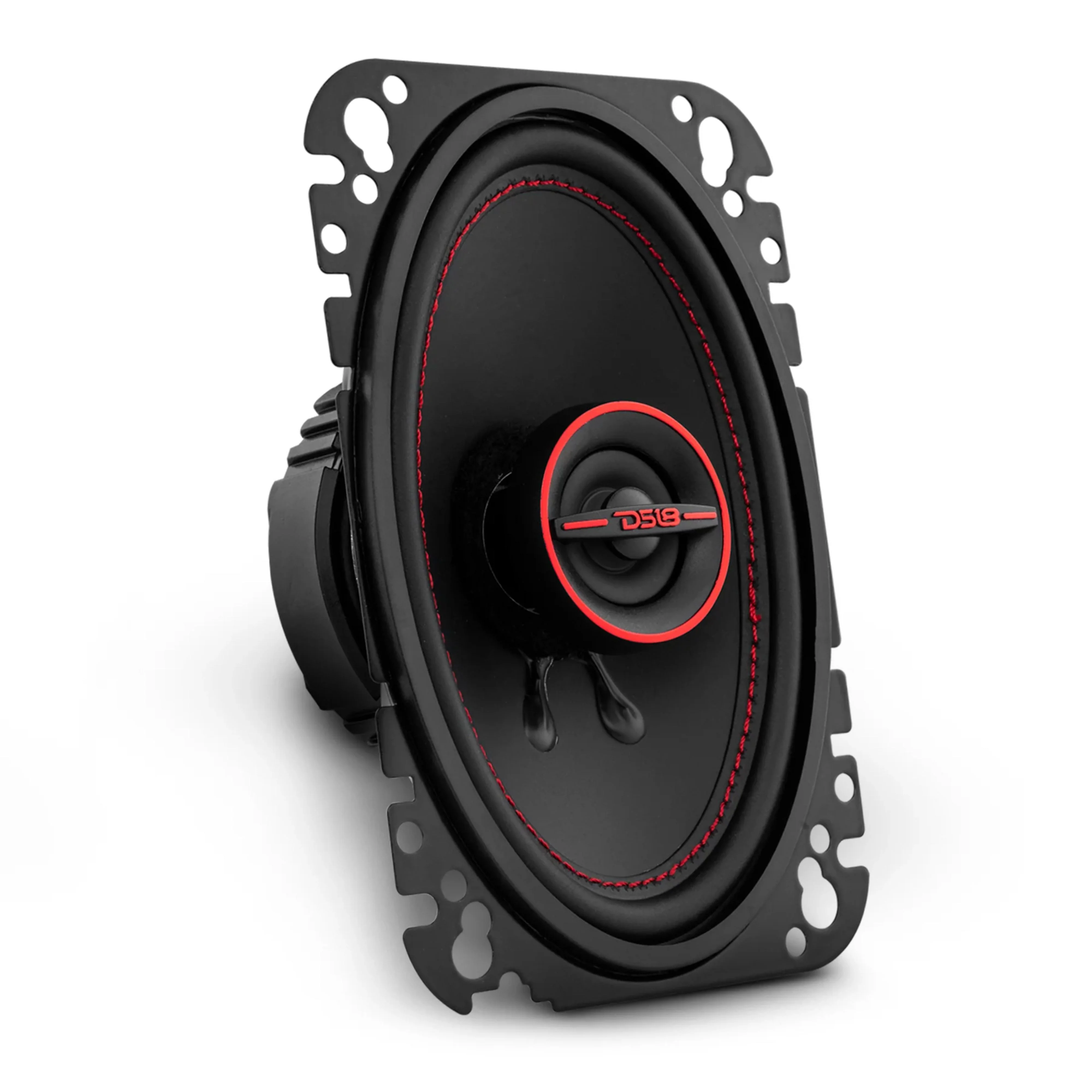 DS18 G4.6Xi Pair of 4 x 6" 4 Ohm 2-Way Coaxial Speakers 135W Peak Red / Black - Image 3