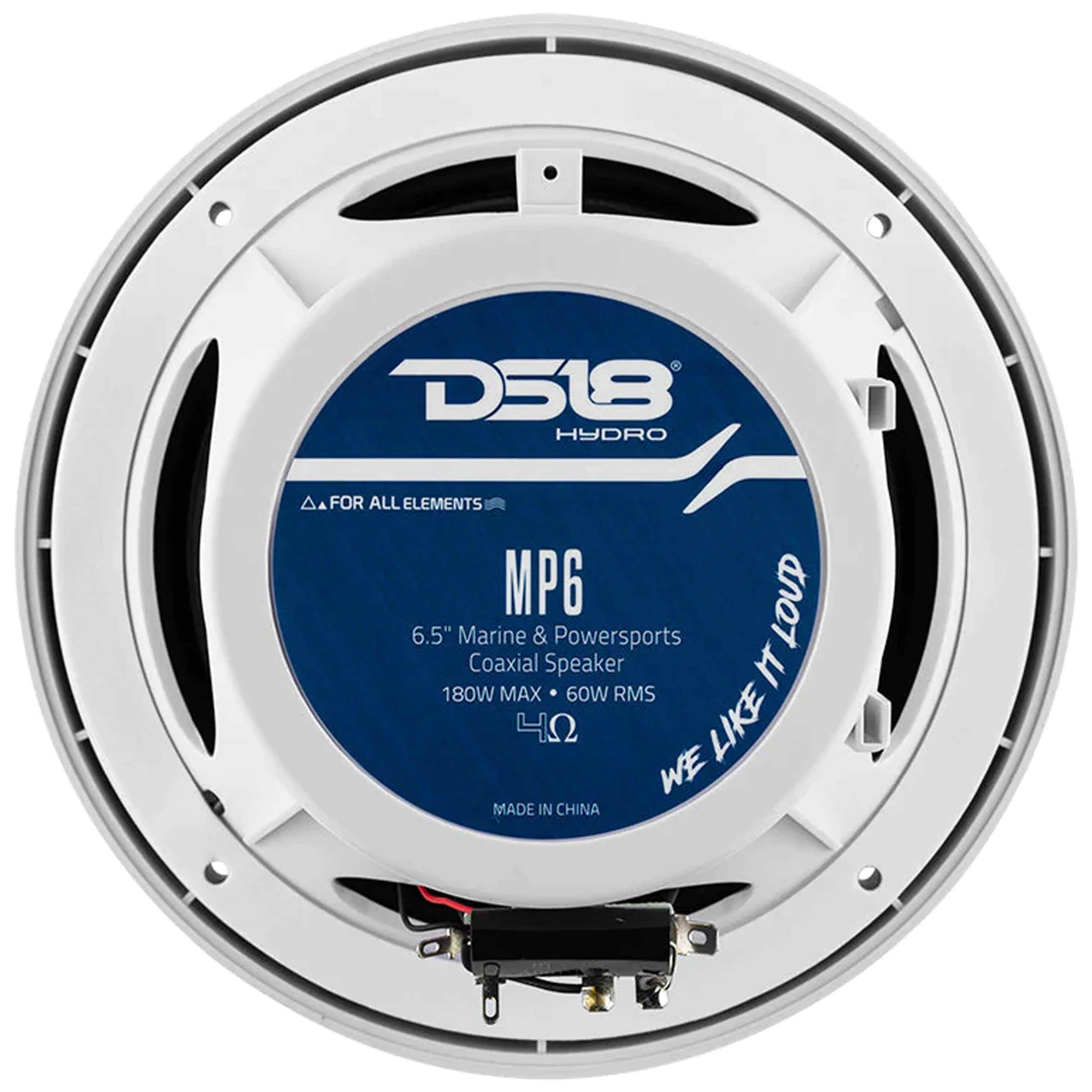 DS18 Hydro 6.5 Marine Audio Speakers IPX5 360W 4 Ohm 2-Way White Pair MP6/WH - Image 7