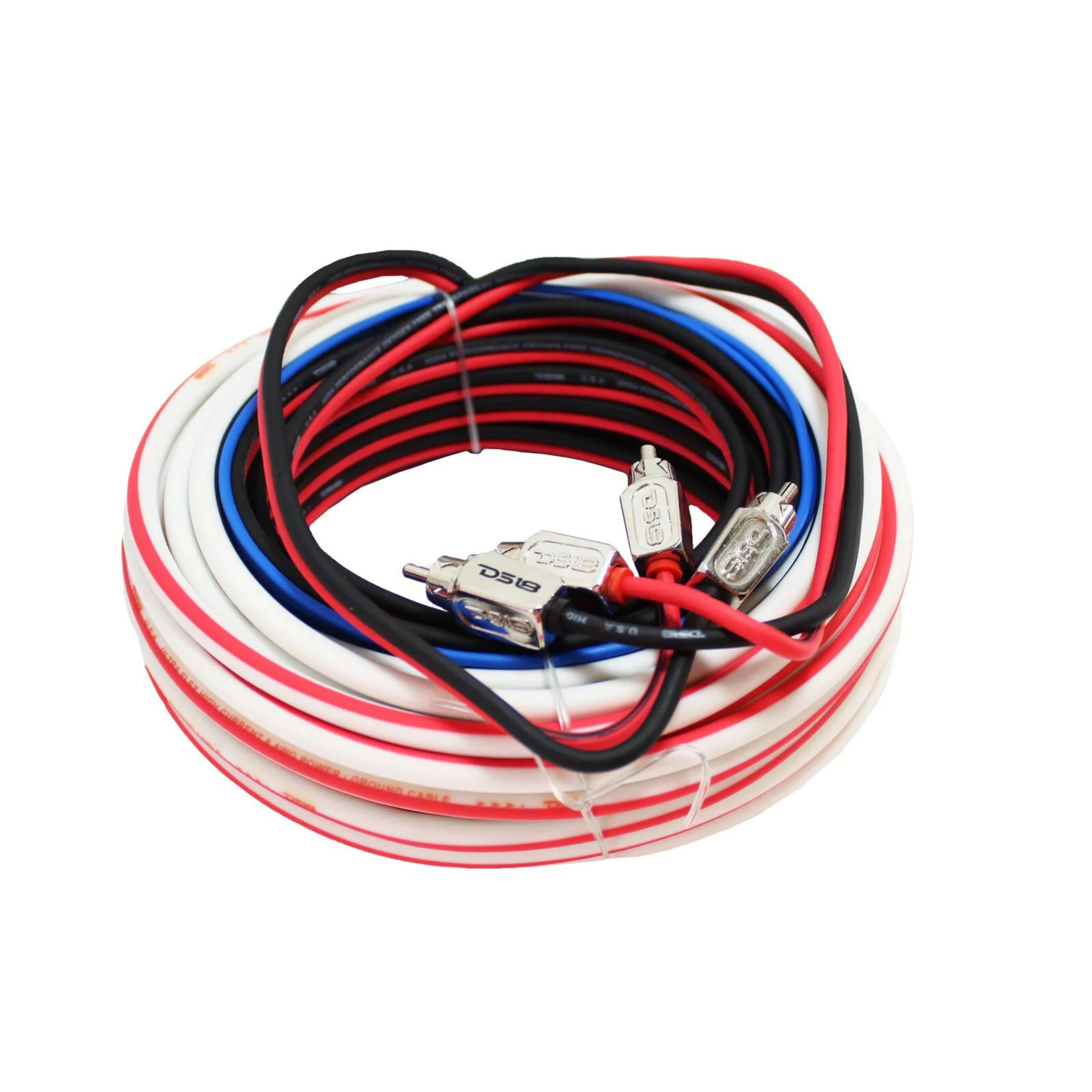 DS18 Hydro 8 GA Marine Grade Tin Copper Installation Kit for Amplifier MOFCKIT8