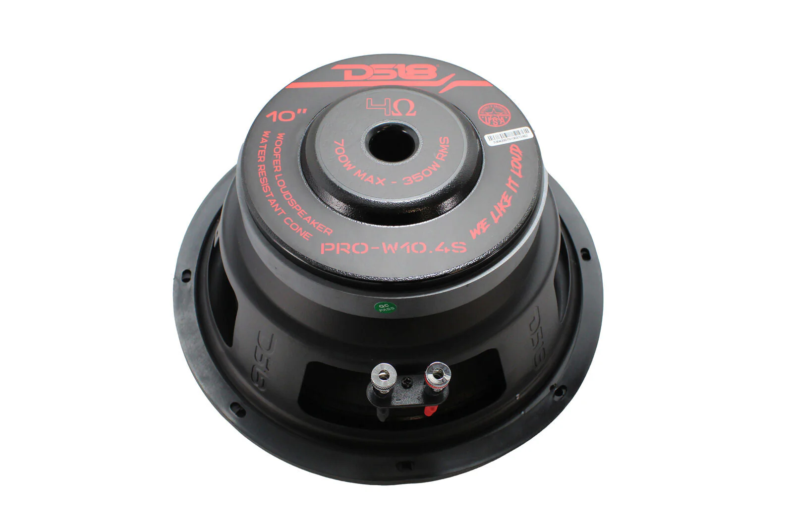 DS18 10" 700 Watt 4 Ohm SVC Water Resistant Bike Subwoofer PRO-W10.4S - Image 4
