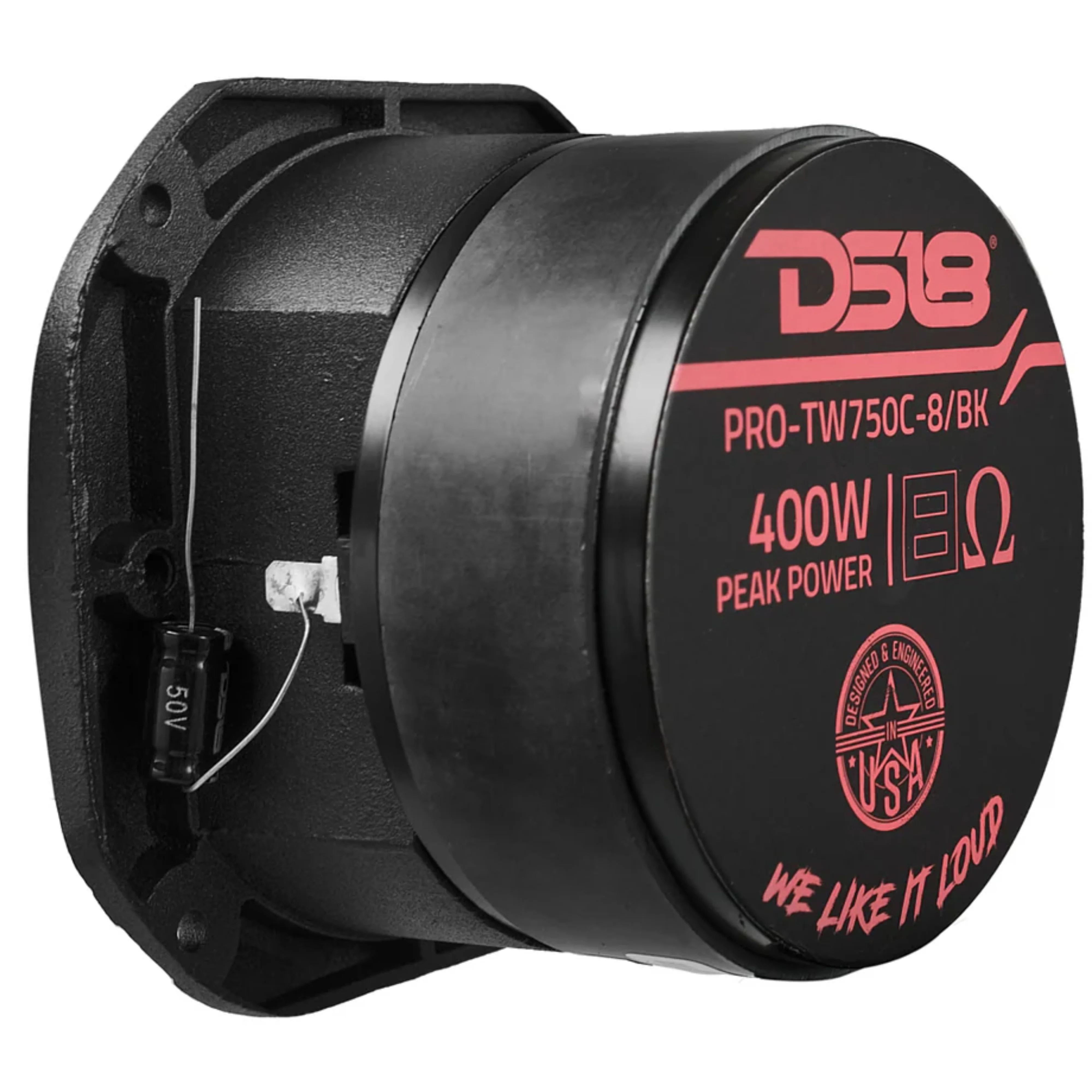 DS18 PRO 4" Tweeter 1.5" Titanium VC 8-Ohm 200-Watt Super Bullet Black - Image 4