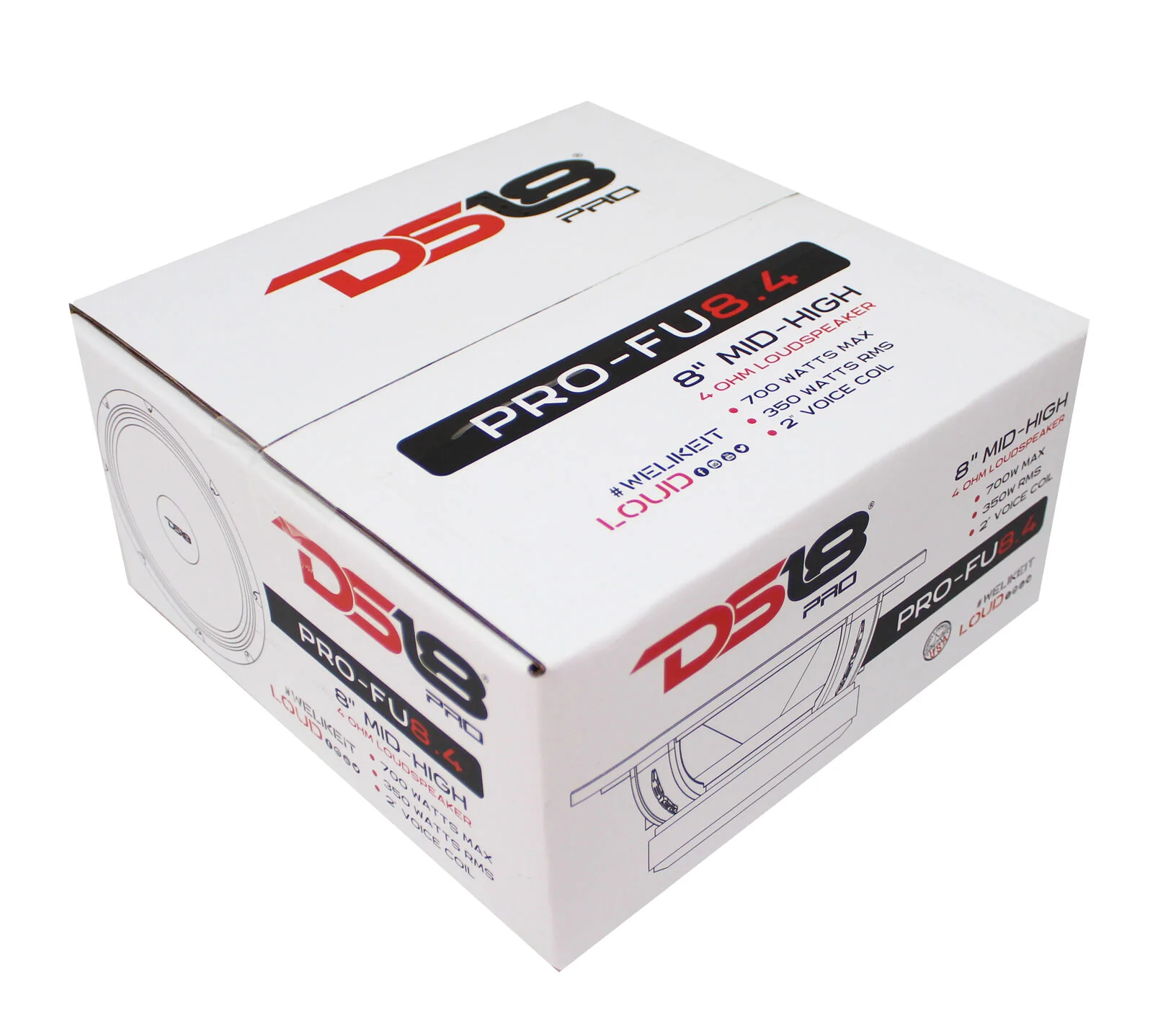 DS18 Car Audio 8 Mid-High Loudspeaker 700 Watt 4 Ohm PRO-FU8.4 - Image 7