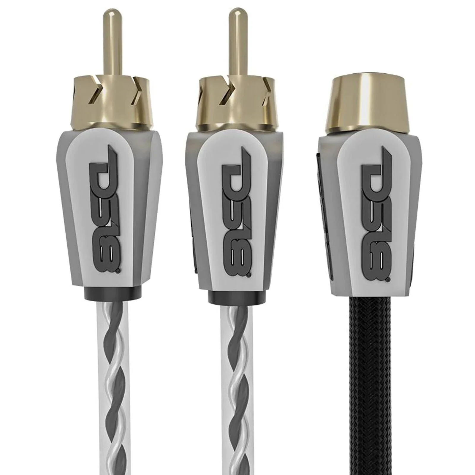 DS18 RCA Audio Y Adapter 1 Female 2 Male Jack Splitter Black HQRCA1F2M - Image 2